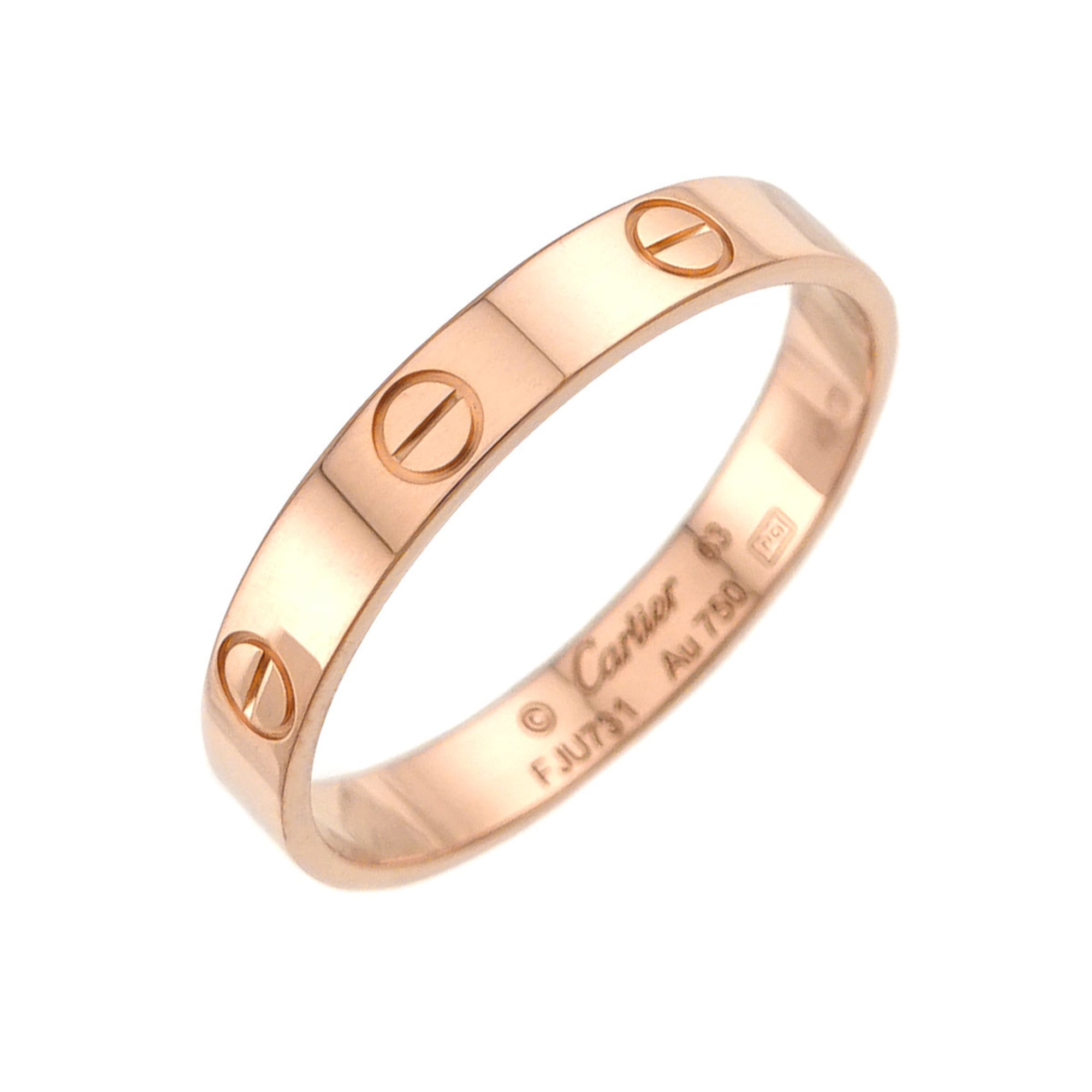 Cartier Mini Love Ring #63, 18K PG Pink Gold 750.