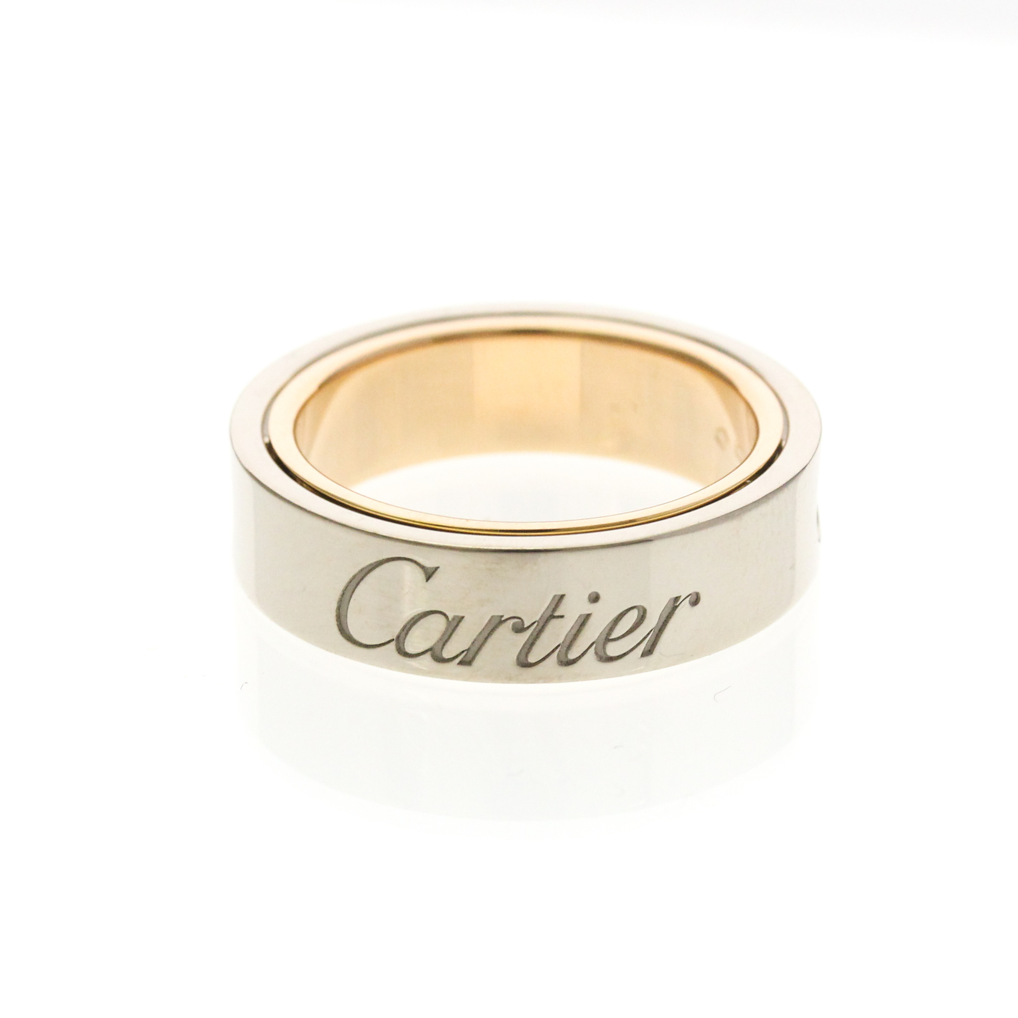 Cartier Secret Love Ring Pink Gold (18K),White Gold (18K) Fashion No Stone Band Ring Silver