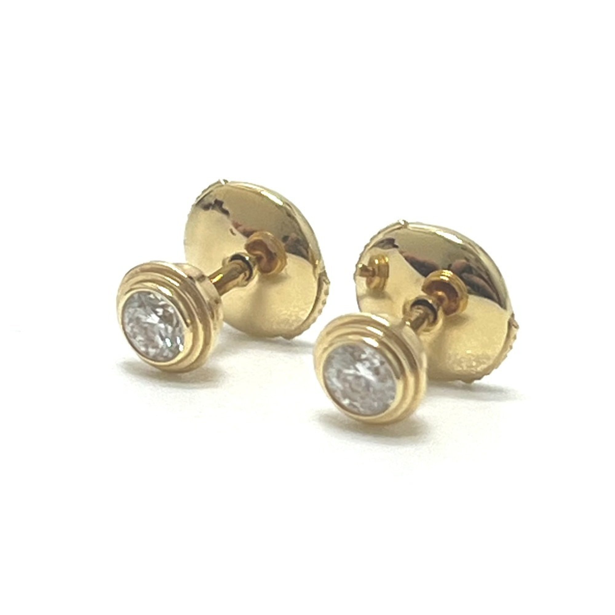 CARTIER Cartier Damour MM Diamants LŽgers 2-Diamond Earrings, 18K Yellow Gold, Women\'s, Like New
