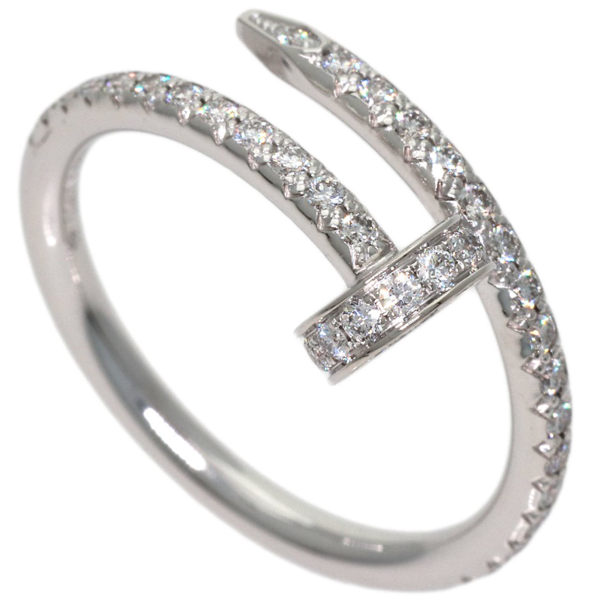 Cartier Juste un Clou SM Diamond Ring #47, 18K White Gold, Women\'s.