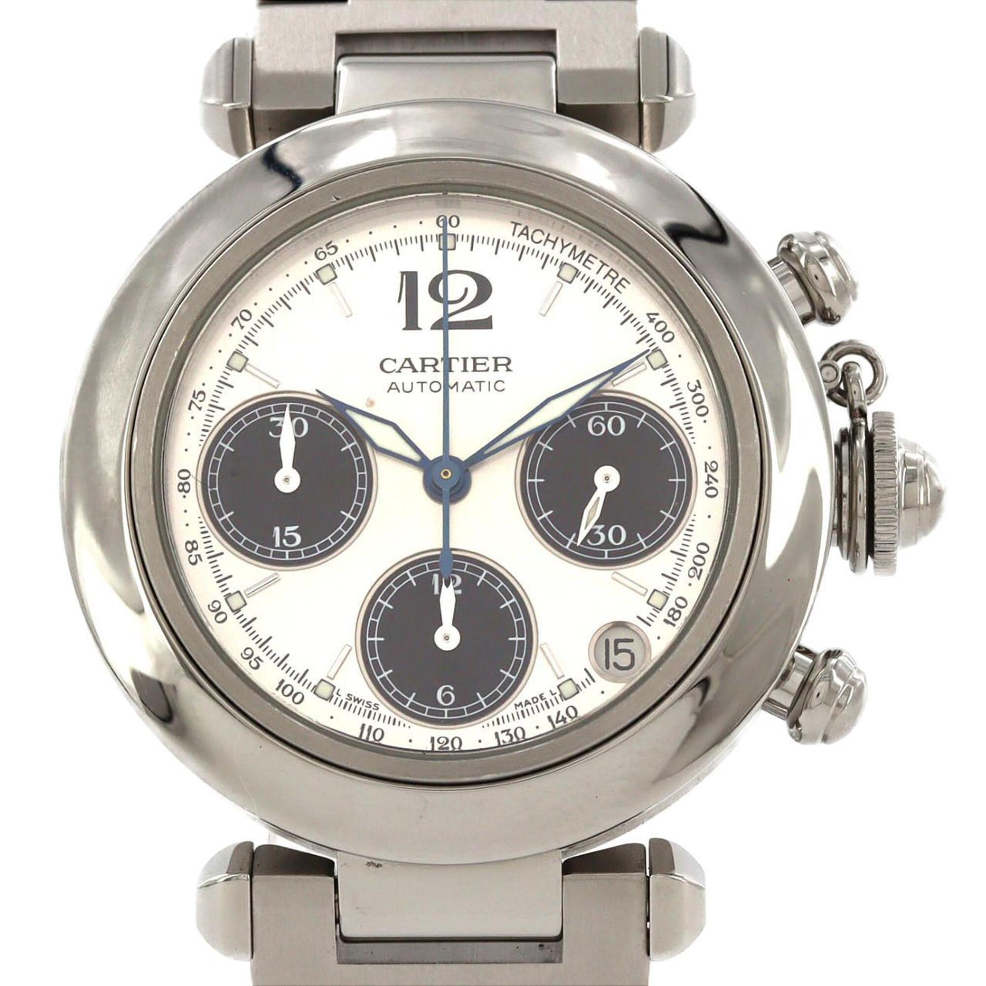 Cartier Pasha C Chronograph W31048M7 Stainless Steel Automatic Watch