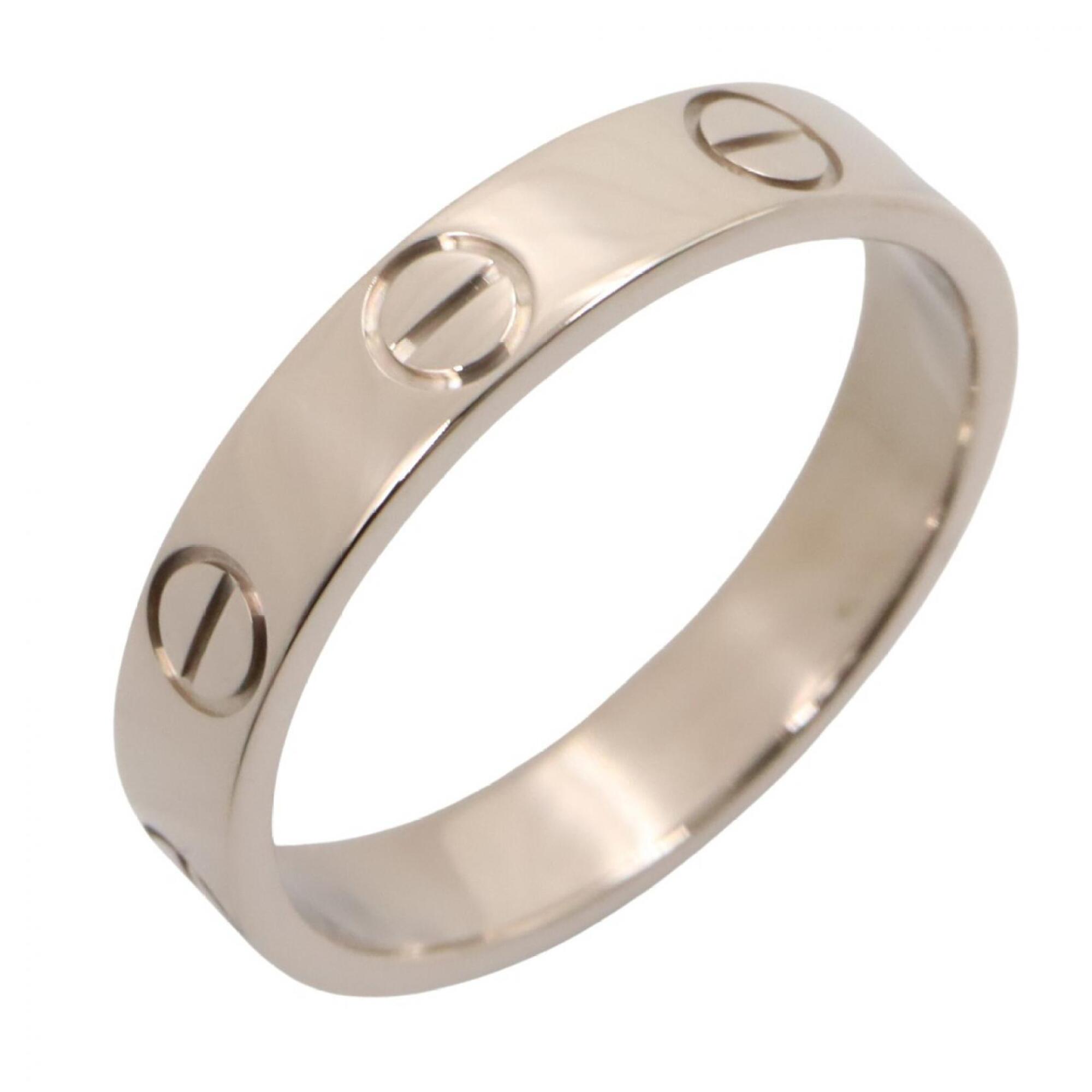 Cartier Mini Love Ring, 18K White Gold (18KWG), Women\'s, Silver Tone, B4085149
