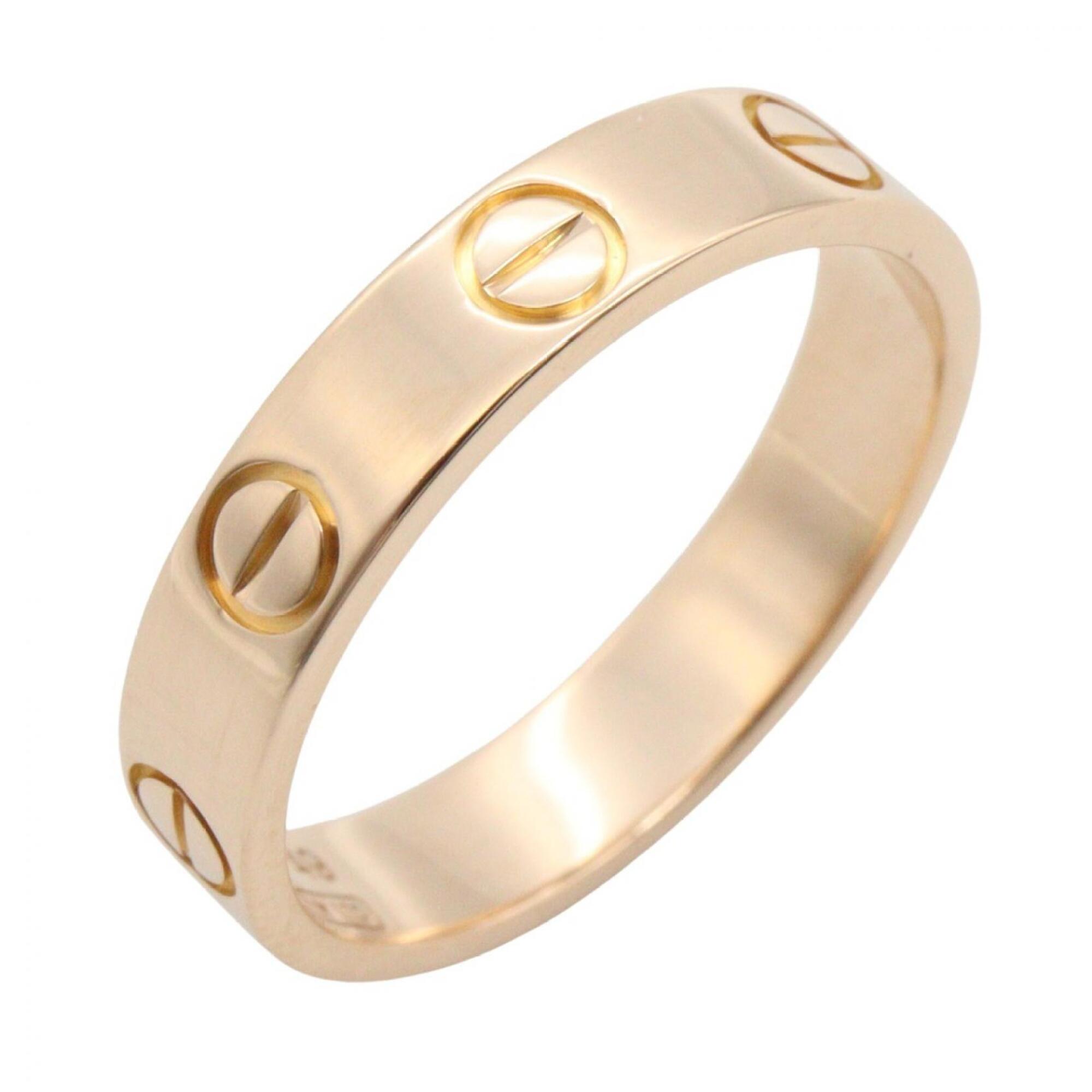 Cartier Mini Love Ring, 18K Pink Gold (PG), Men\'s/Women\'s, Tone, B4084600