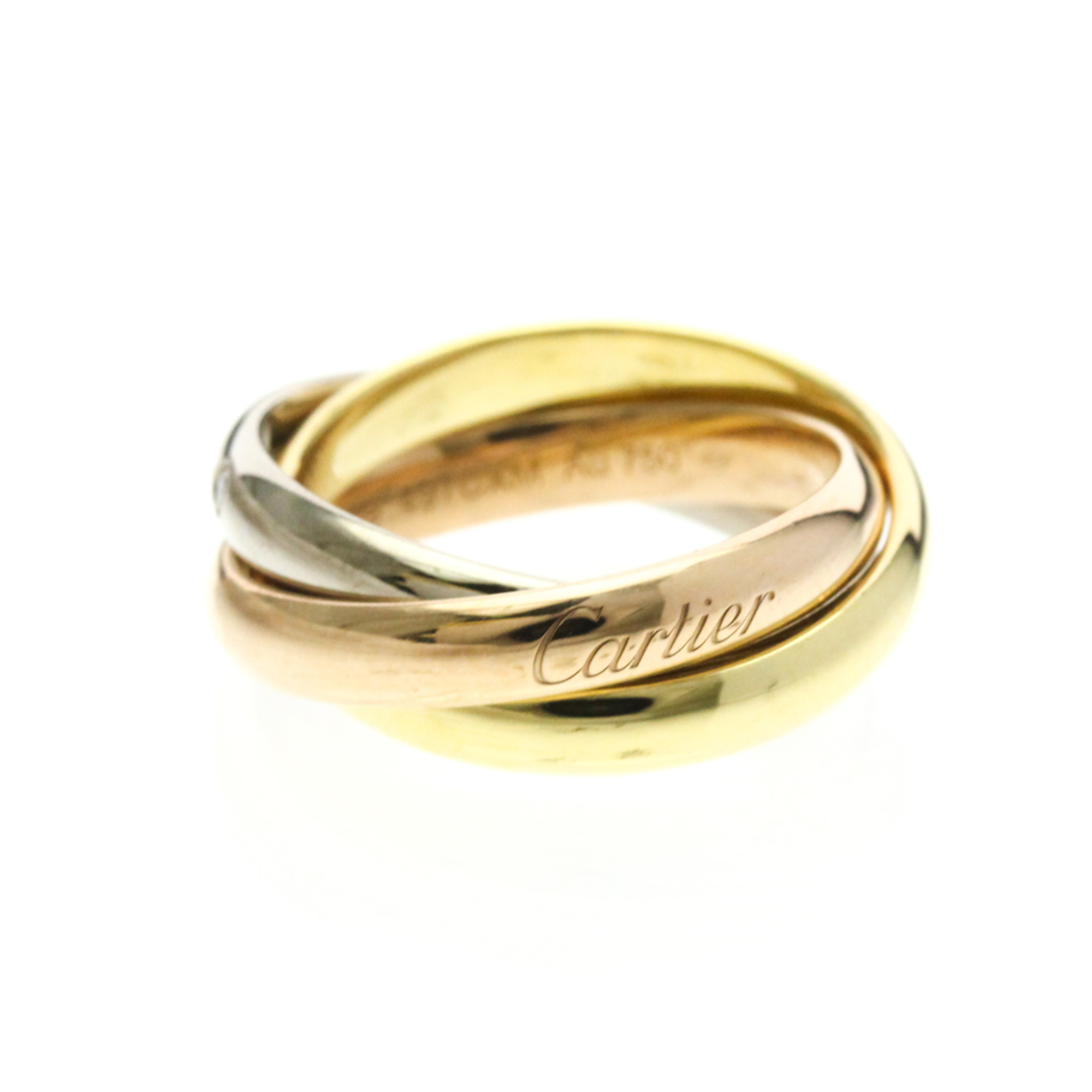 Cartier Trinity Ring With 5 Diamonds Yellow Gold (18K),Pink Gold (18K),White Gold (18K) Fashion Diam