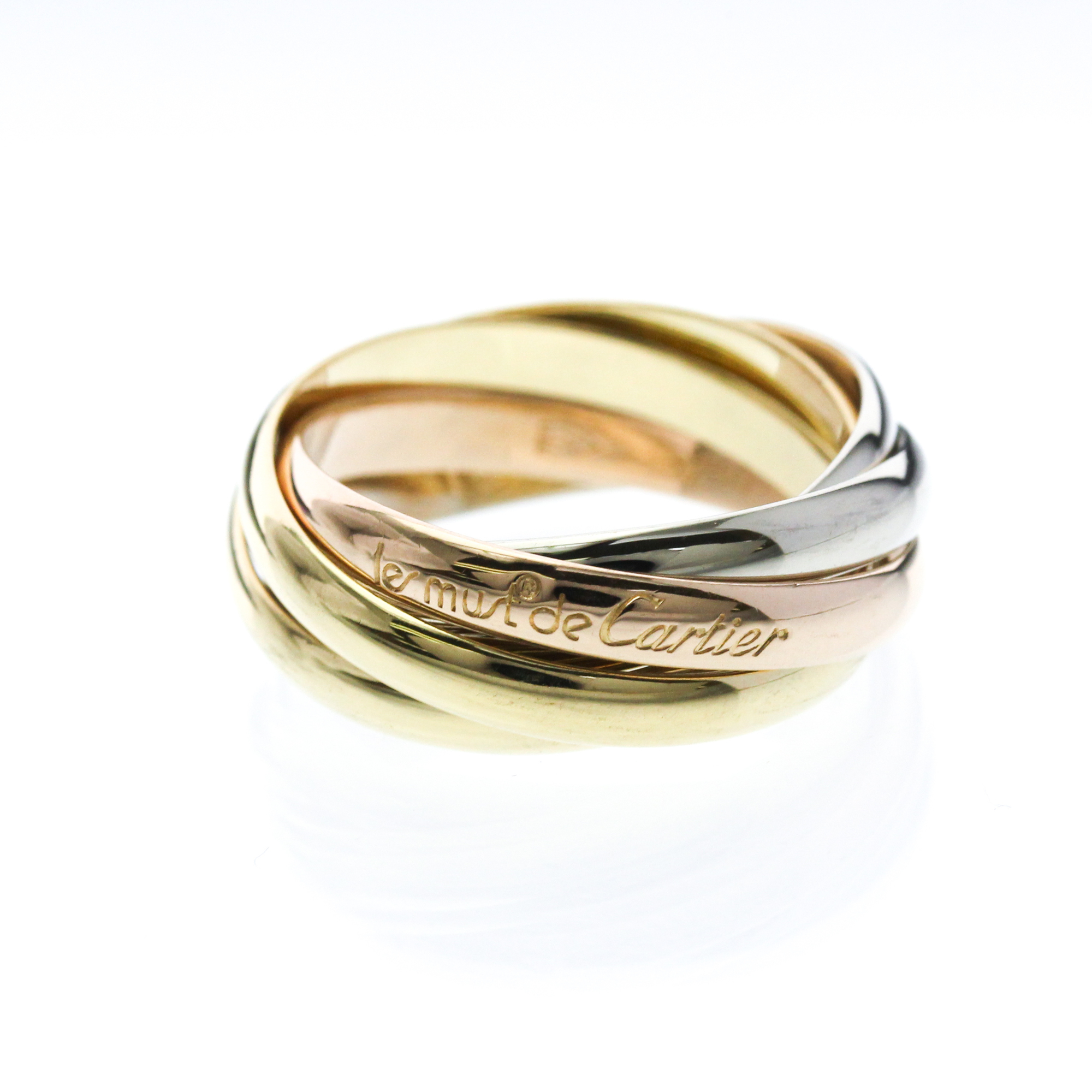 Cartier Yellow Gold (18K),Pink Gold (18K),White Gold (18K) Fashion No Stone Band Ring Gold