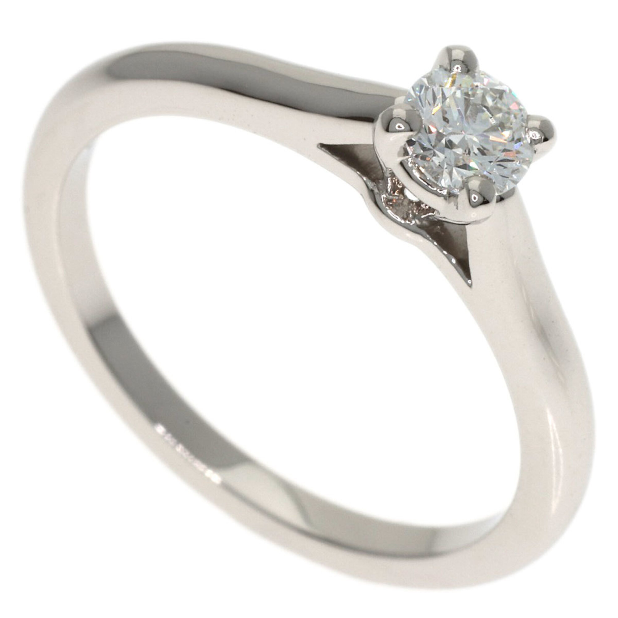 Cartier Solitaire Diamond E-VVS2-EX #49 Ring, Platinum PT950, Women\'s (CARTIER)
