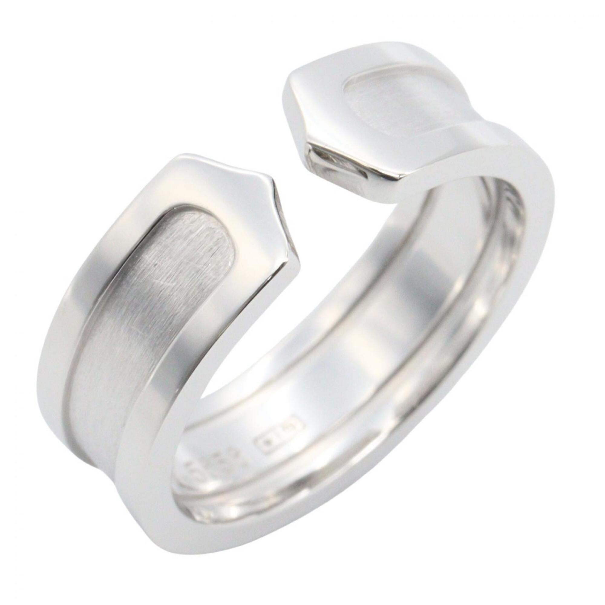 Cartier C2 Ring, 18K White Gold (18KWG), Women\'s, Silver Tone