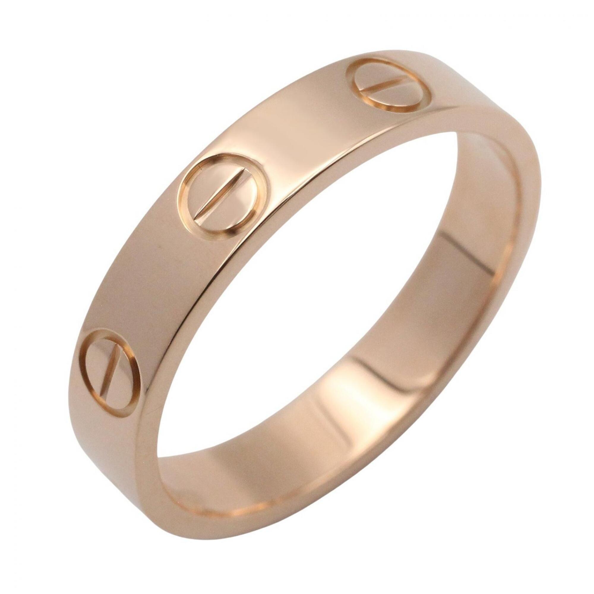 Cartier Mini Love Ring, 18K Pink Gold (PG), Men\'s and Women\'s, Tone