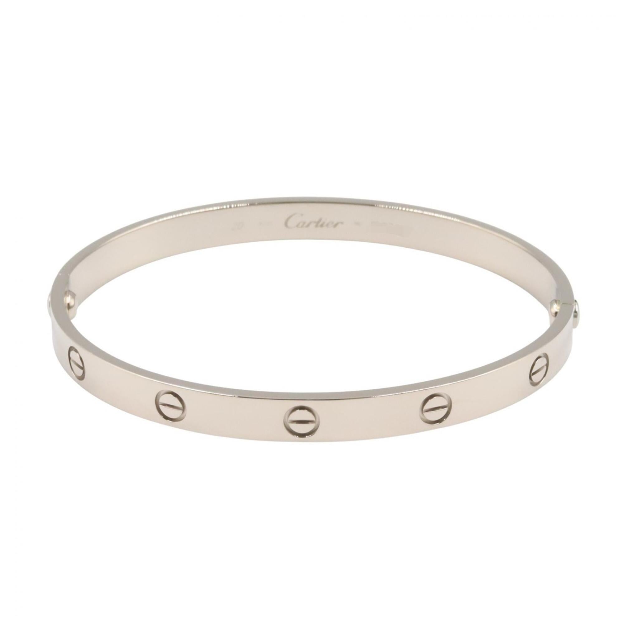 Cartier Love Bracelet, 18K White Gold (WG), Silver Tone, for Men and Women.