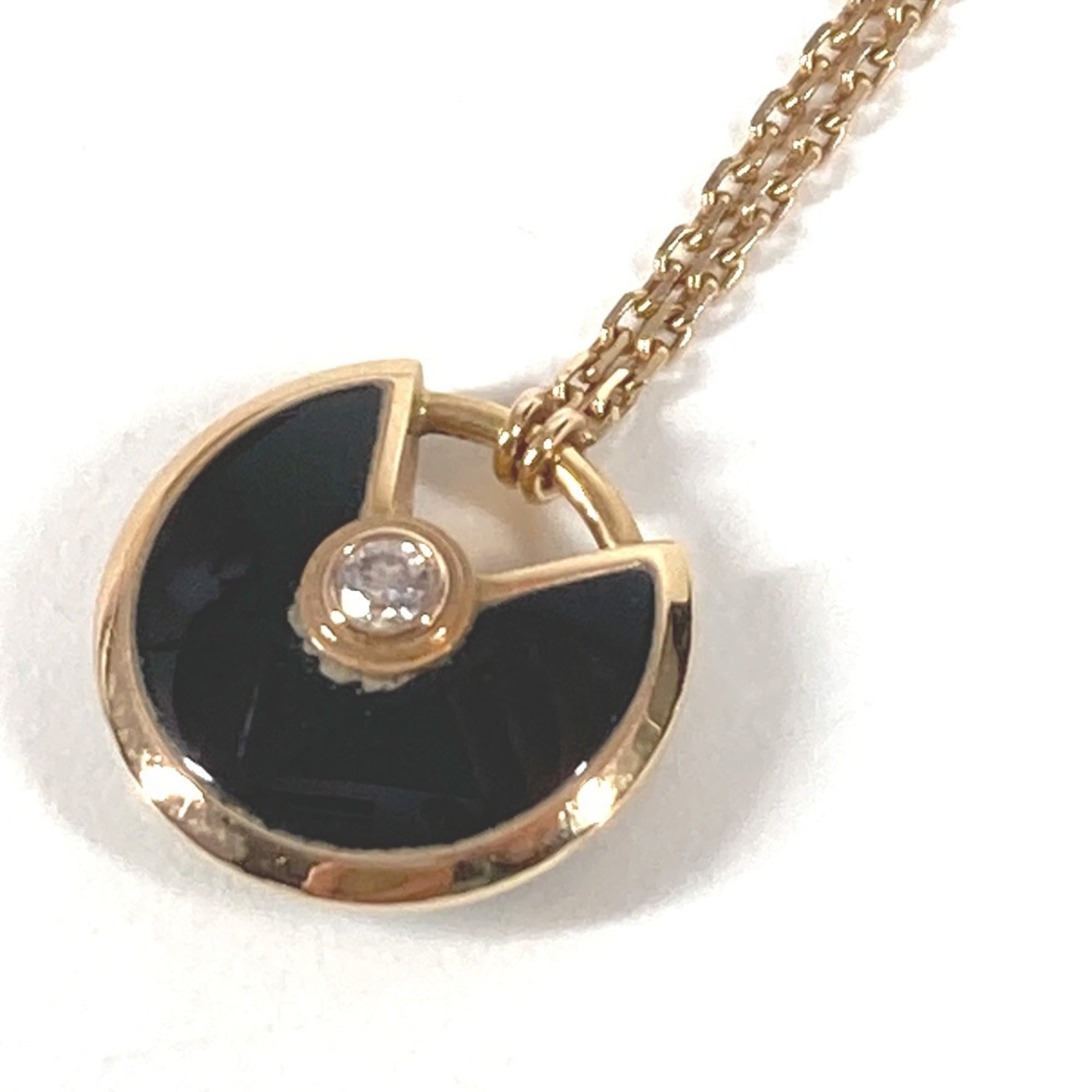 CARTIER Amulette de Cartier 1P Diamond XS Chain Necklace, 18K Gold, Au750, Women\'s