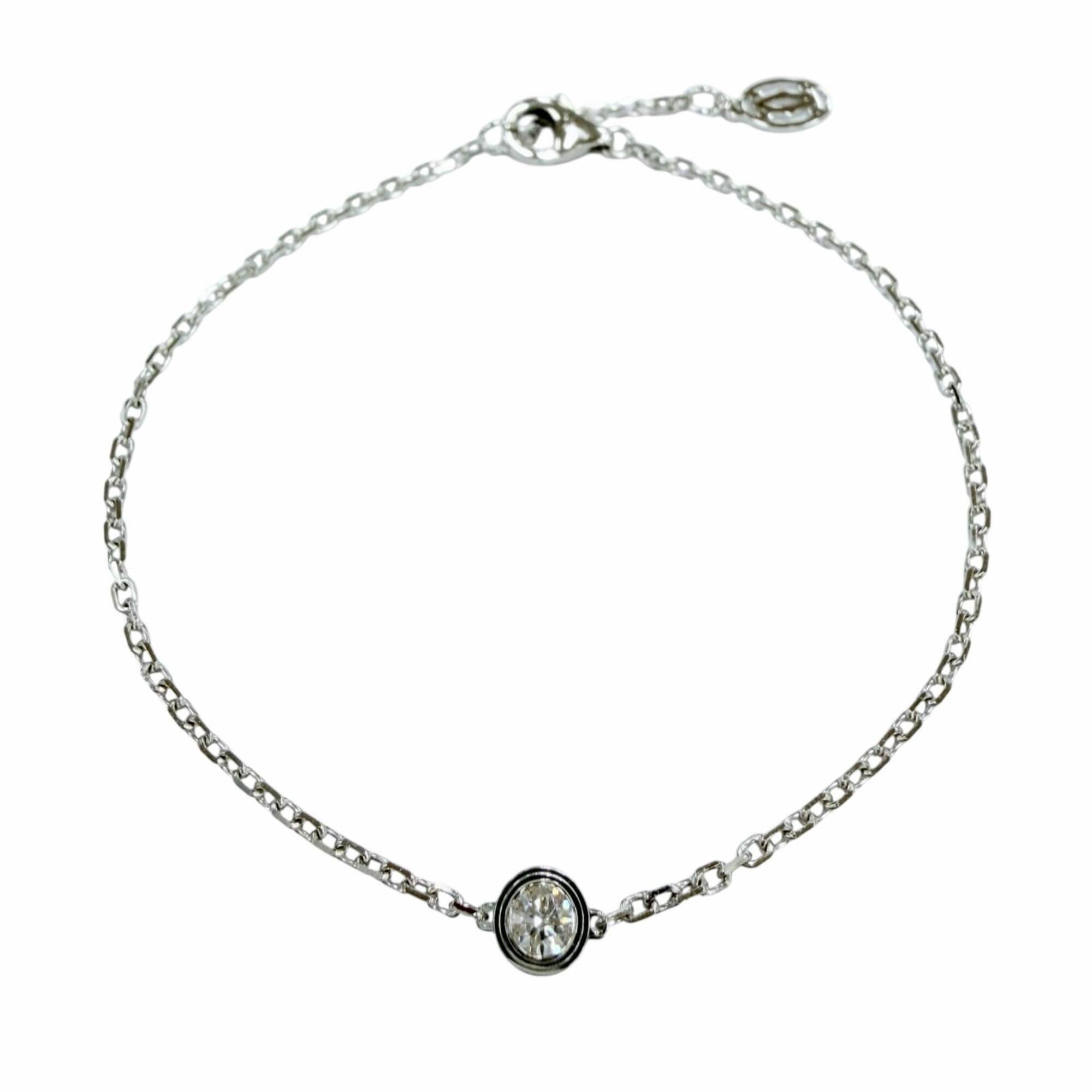 Cartier 852GJR Damour MM Diamond Bracelet AU750 (WG) Diamond, purchased February 2014, White Gold, W