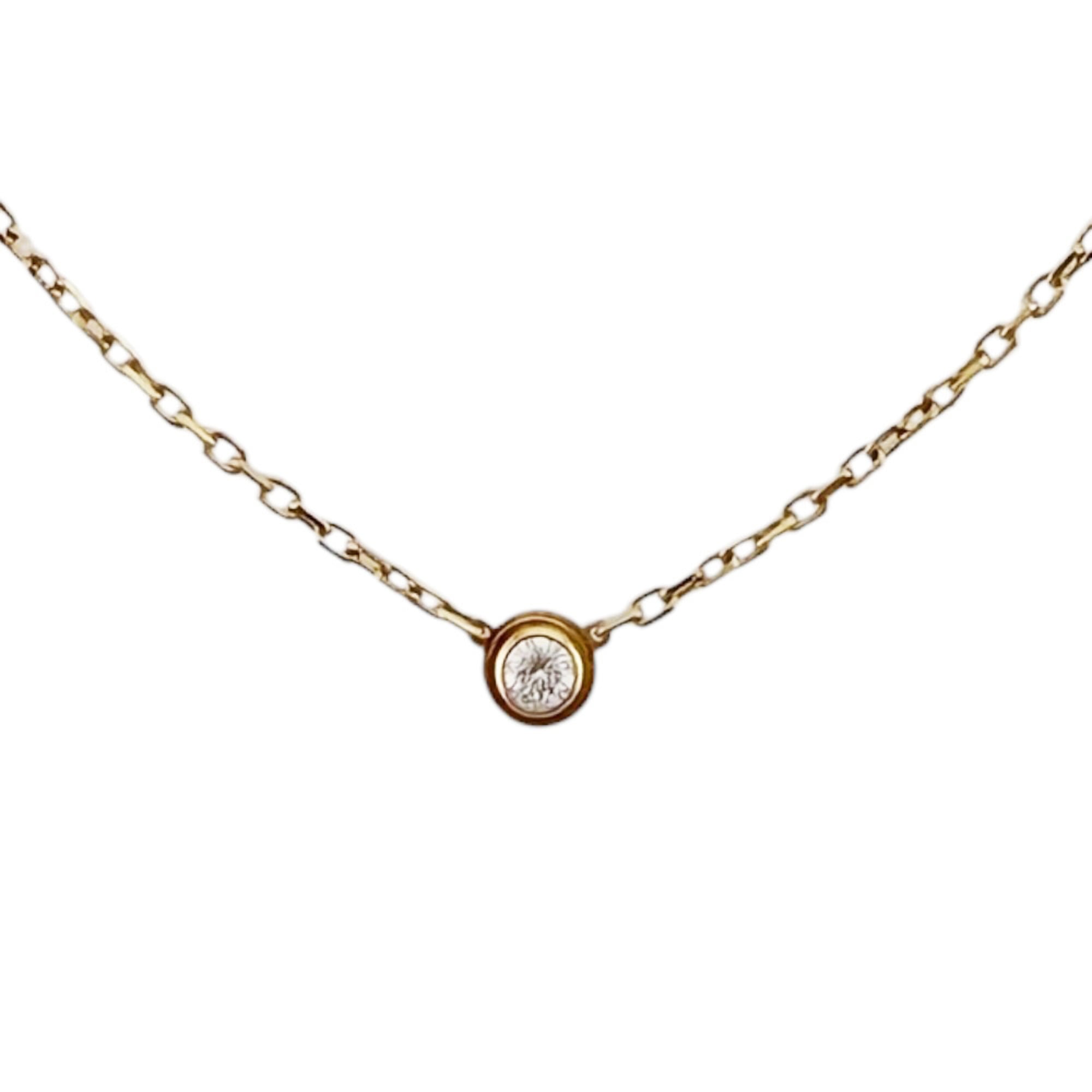 Cartier Damour Diamants LŽgers Necklace, approximately 0.09ct diamond, 18K yellow gold, women\'s nec