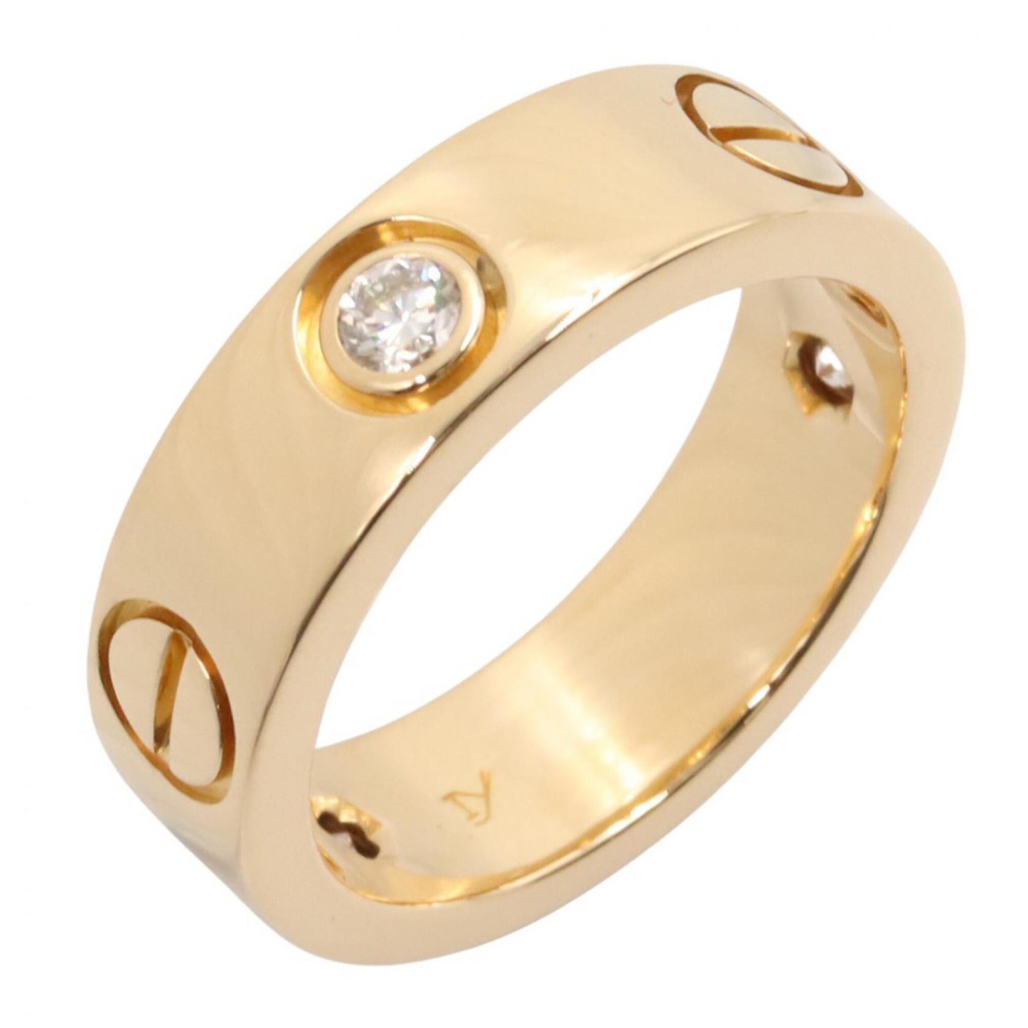 Cartier Love Ring 3PD - 18K (Yellow Gold) Diamond for Women Gold Tone, Clear Tone B4032400