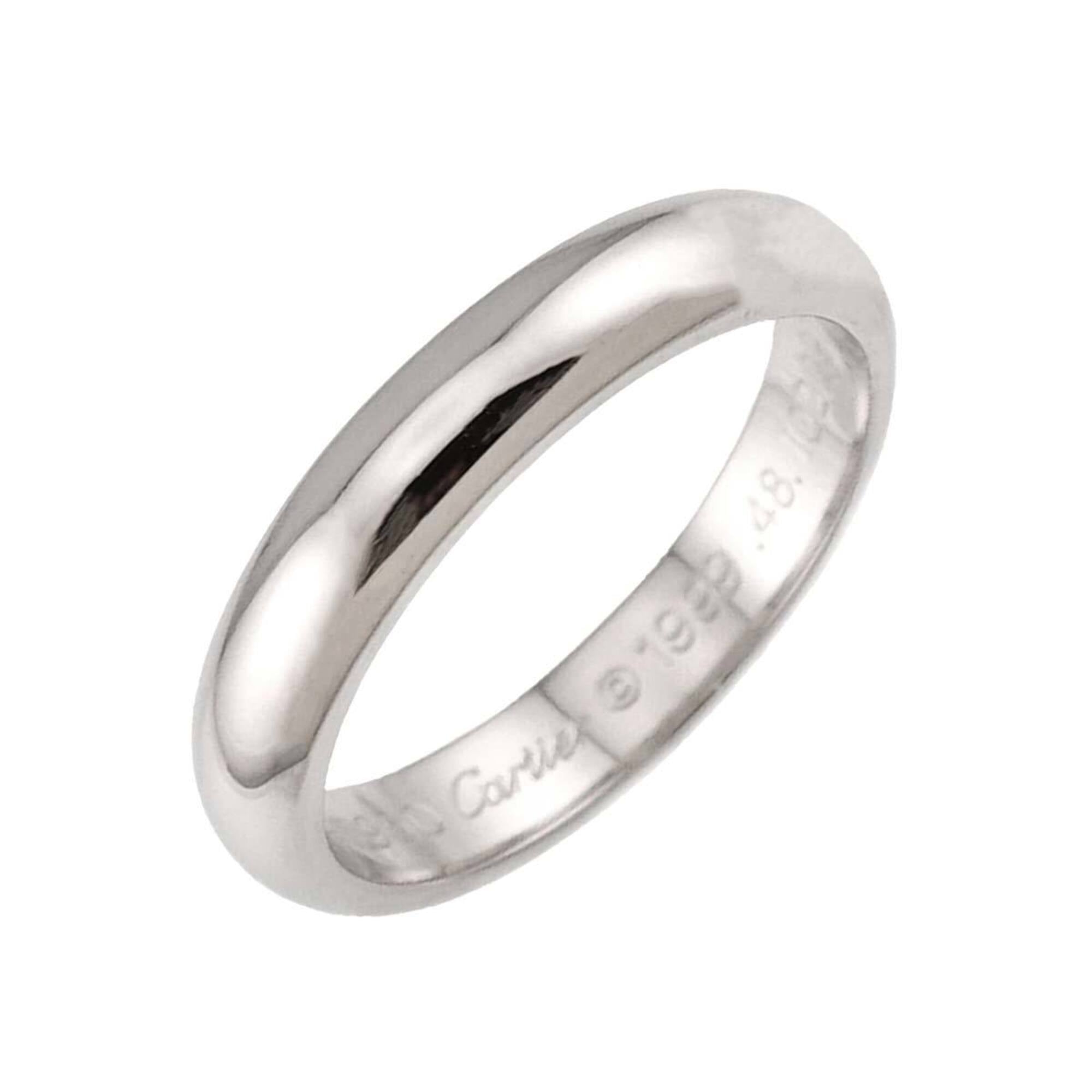 Cartier 1895 Classic #48 Ring, Platinum, 3.5mm width.