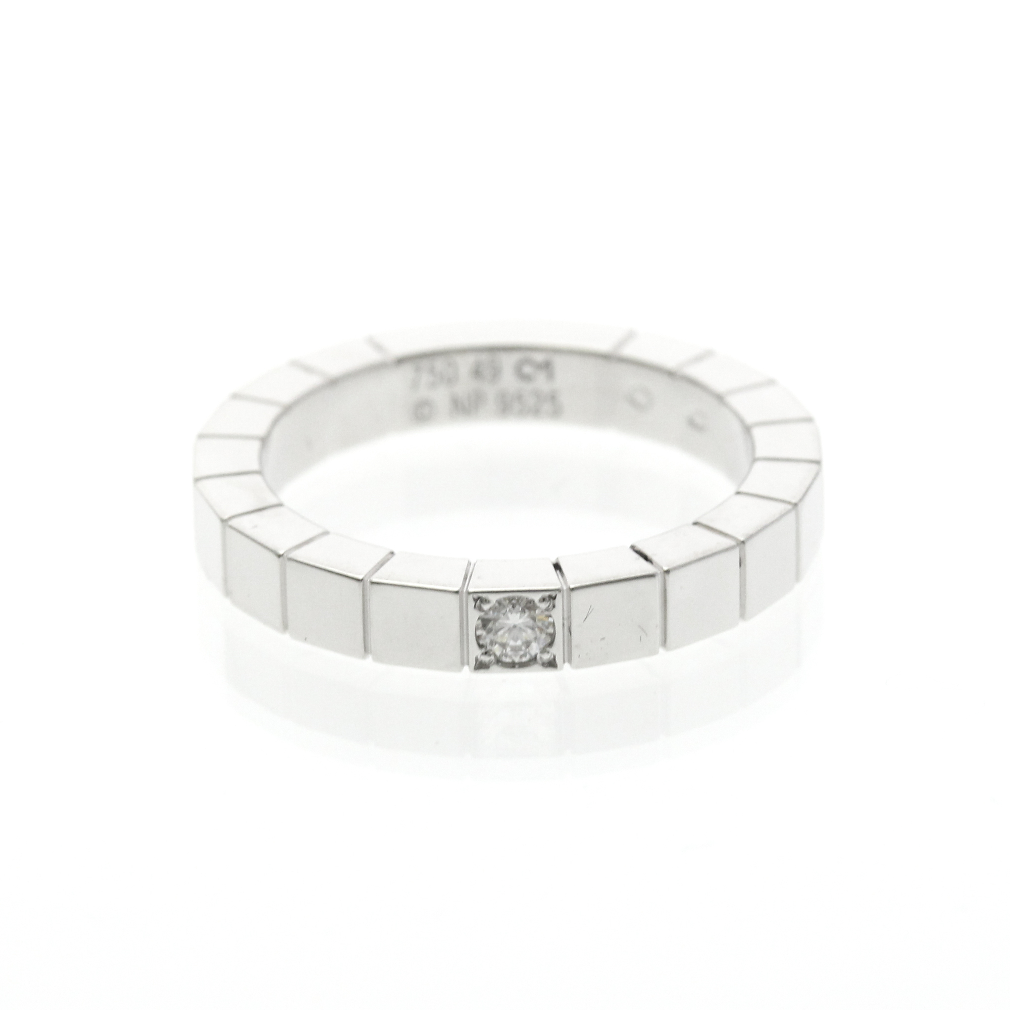 Cartier Lanieres 1P Diamond White Gold (18K) Fashion Diamond Band Ring Silver