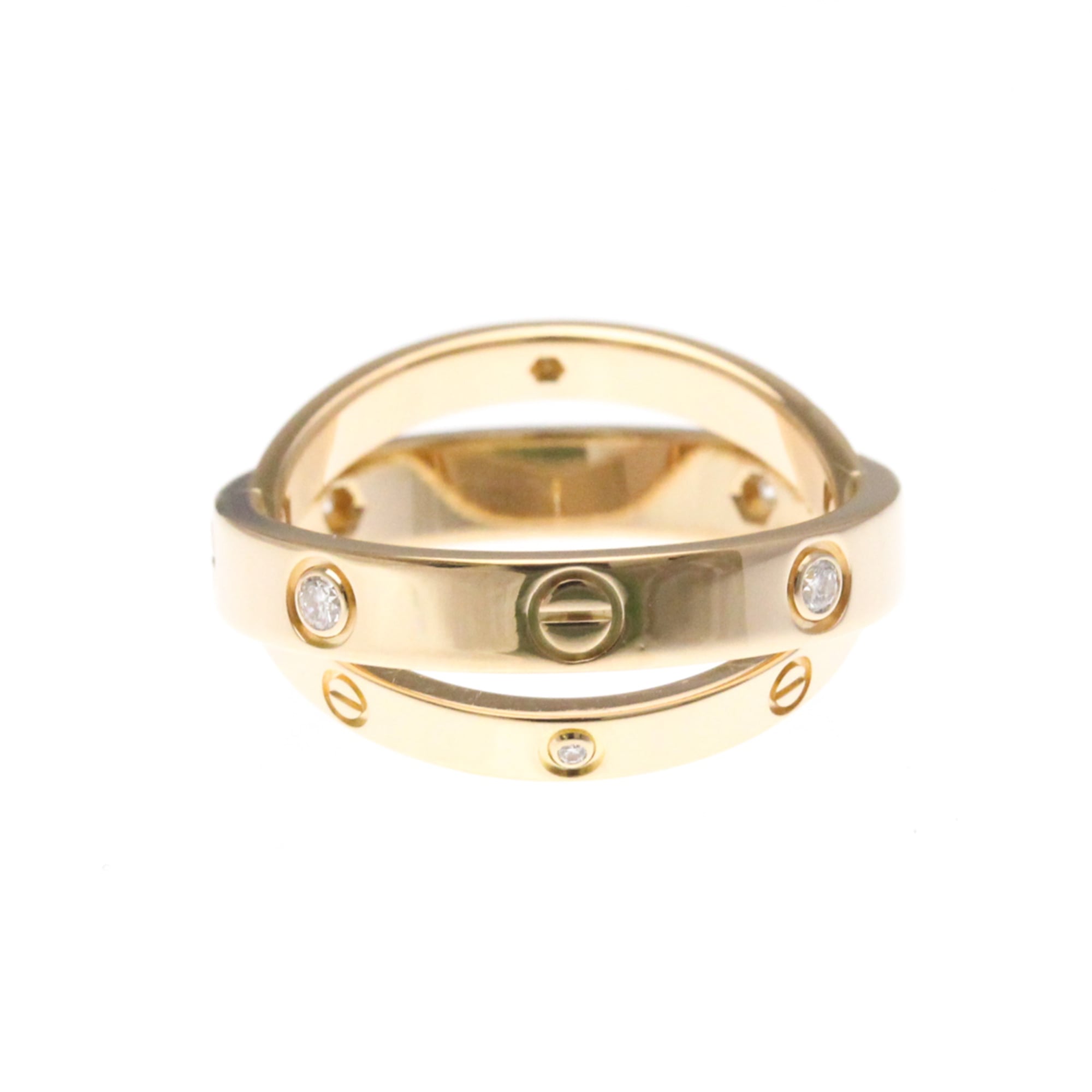 Cartier Be Love Diamond Ring Pink Gold (18K),White Gold (18K) Fashion Diamond Band Ring Silver,Pink