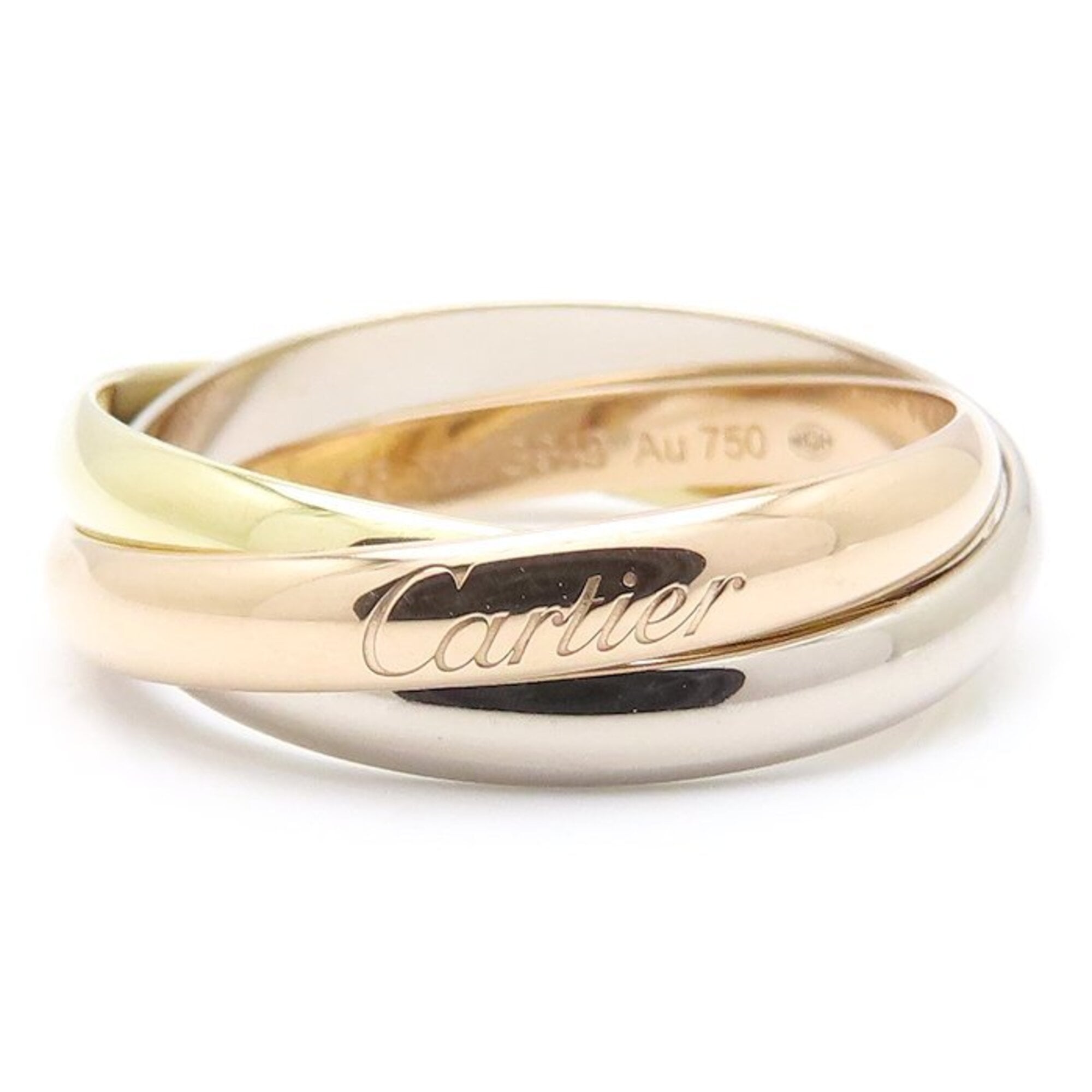 CARTIER Trinity Ring, Size #55, 18K Three-Color Gold, Women\'s, Item No. 295999