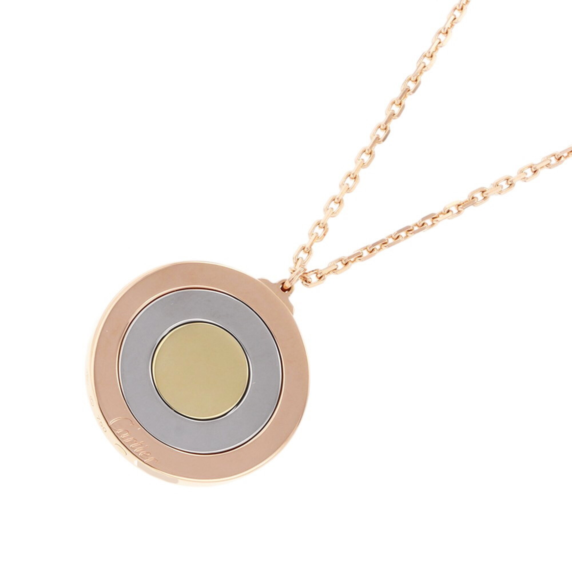 Cartier Necklace Round Trinity 18KPG 18KKYG 18KWG B7013200 Pendant Pink Gold Yellow White