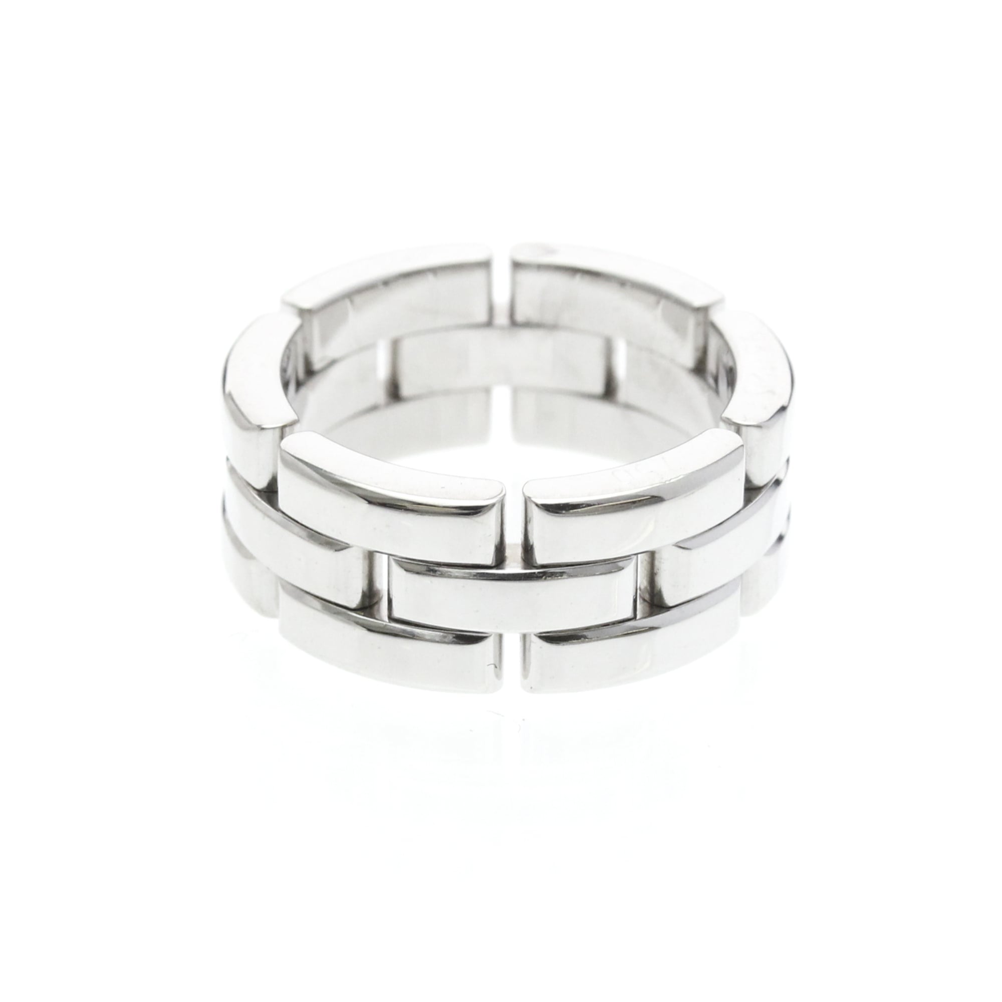 Cartier Maillon Panthre Ring White Gold (18K) Fashion No Stone Band Ring Silver