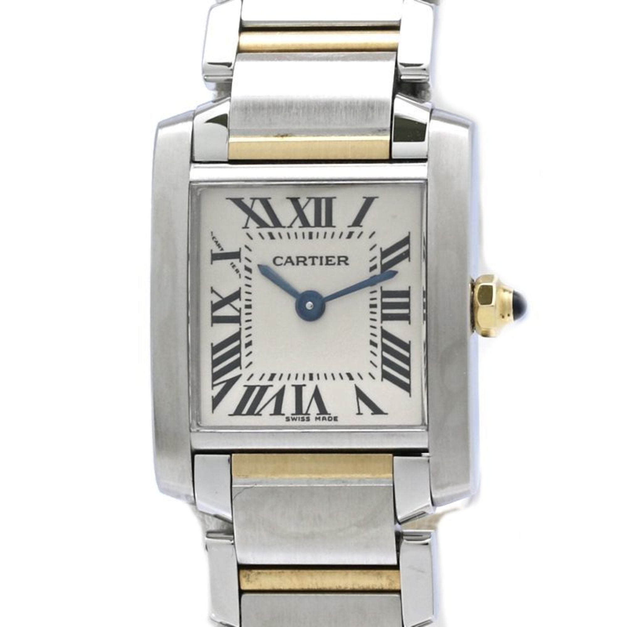 CARTIER Tank Franaise SM W51007Q4 Women\'s Watch SSx18K Yellow Gold 40617