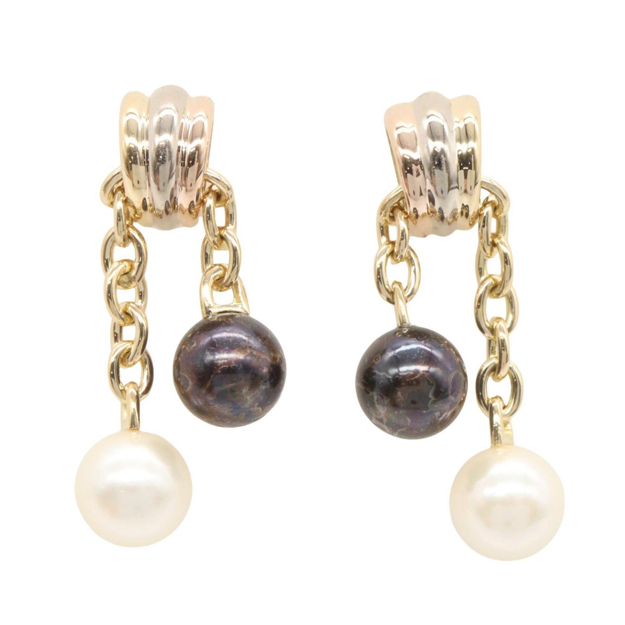 Cartier Trinity Pearl Earrings - 18K Yellow Gold, White Pink Gold for Women Tones, Silver Tones