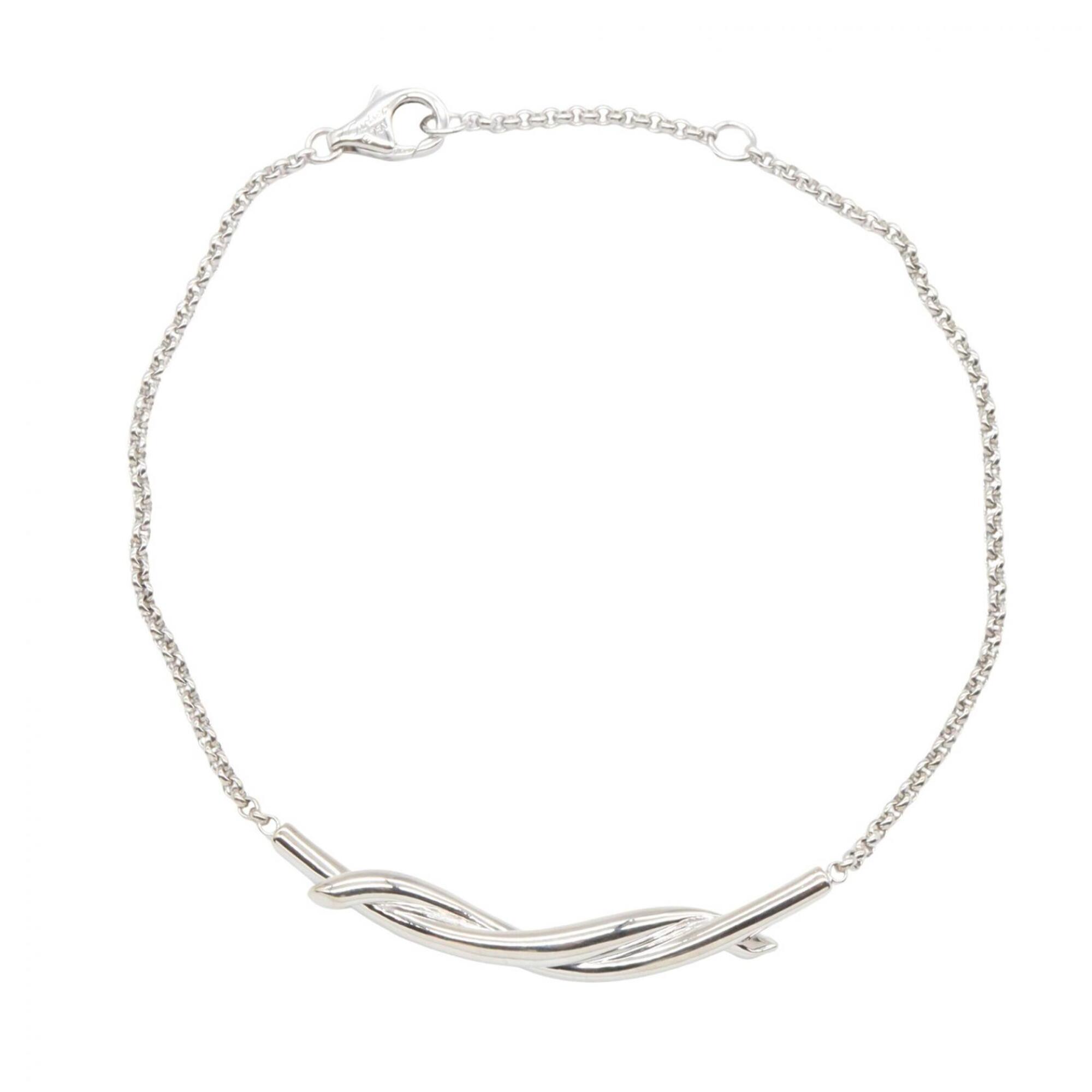 Cartier EntrelacŽs Bracelet, 18K White Gold (WG), Women\'s, Silver Tone