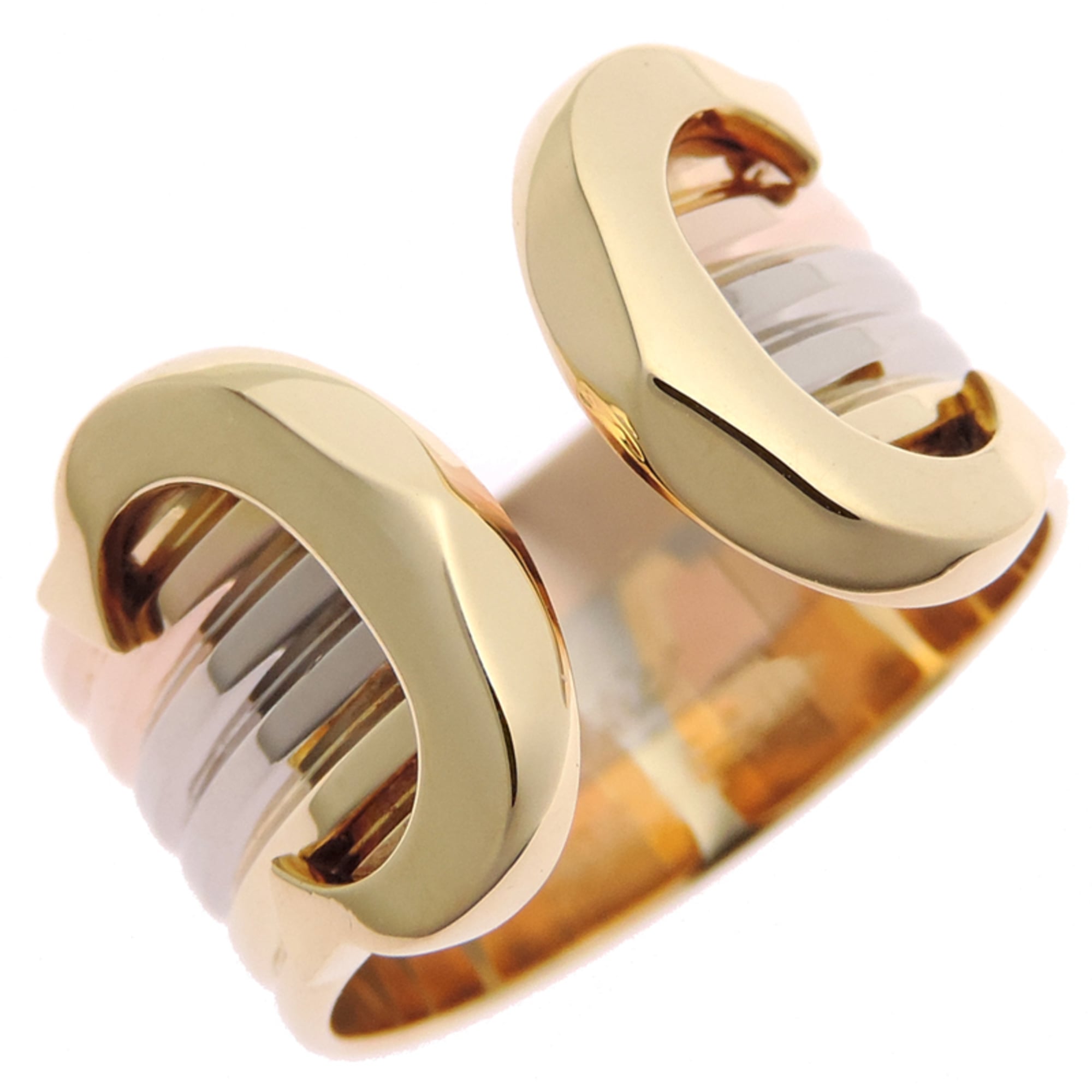 Cartier 2C #54 Women\'s/Men\'s Ring, 750 Yellow Gold, Gold Tone
