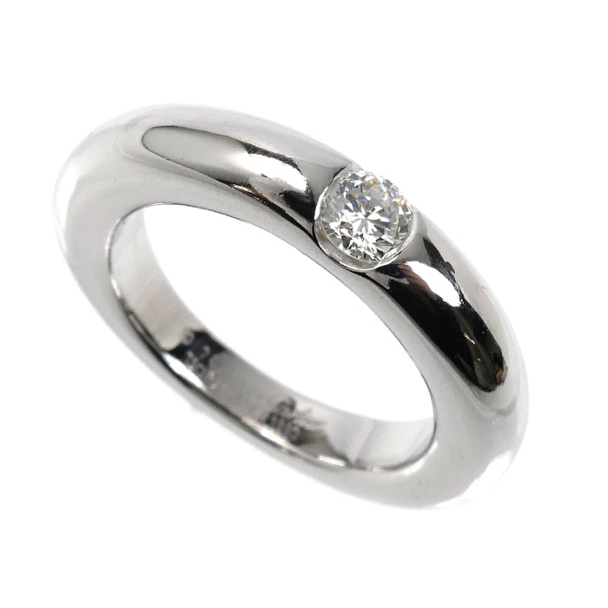 CARTIER Cartier 18KWG White Gold Ellipse Ring B4027350 Diamond 0.25ct 50 9.7g Women\'s