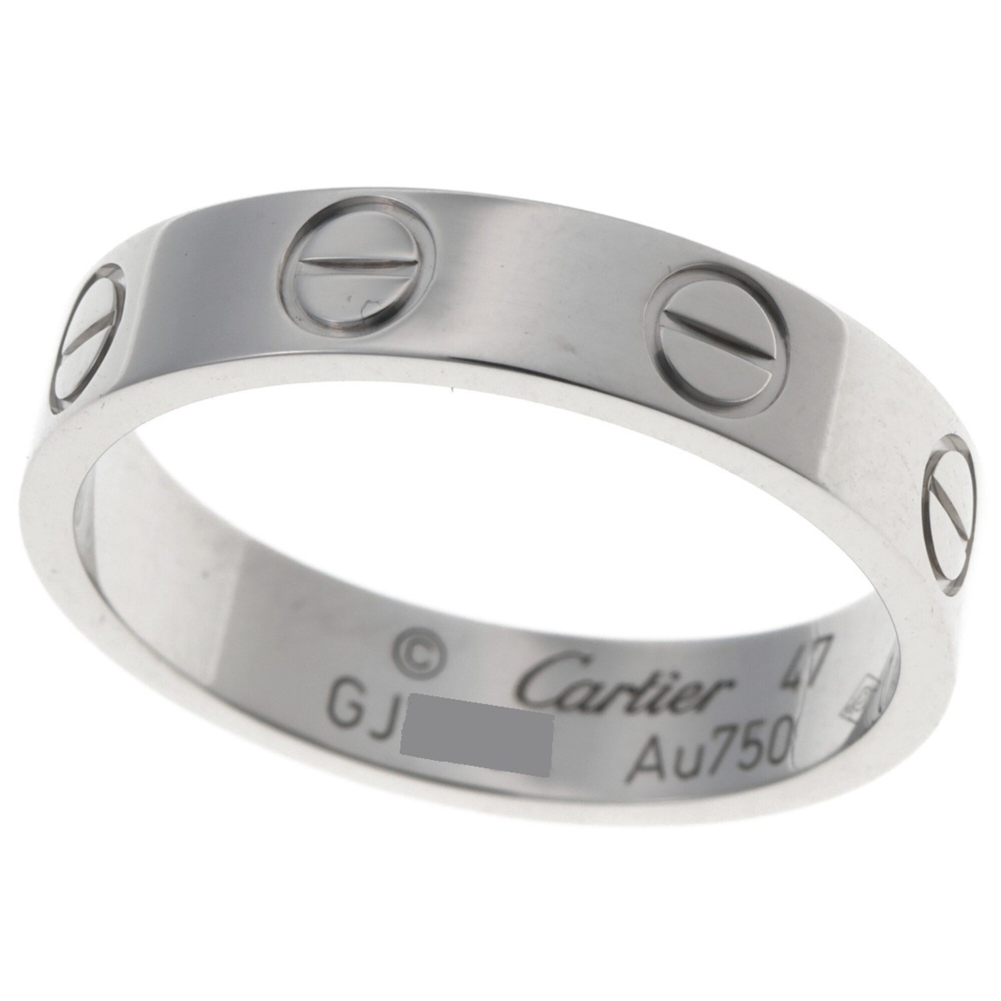 Cartier Love Ring, Small Model, Mini B4085100, 750 18KWG (White Gold)