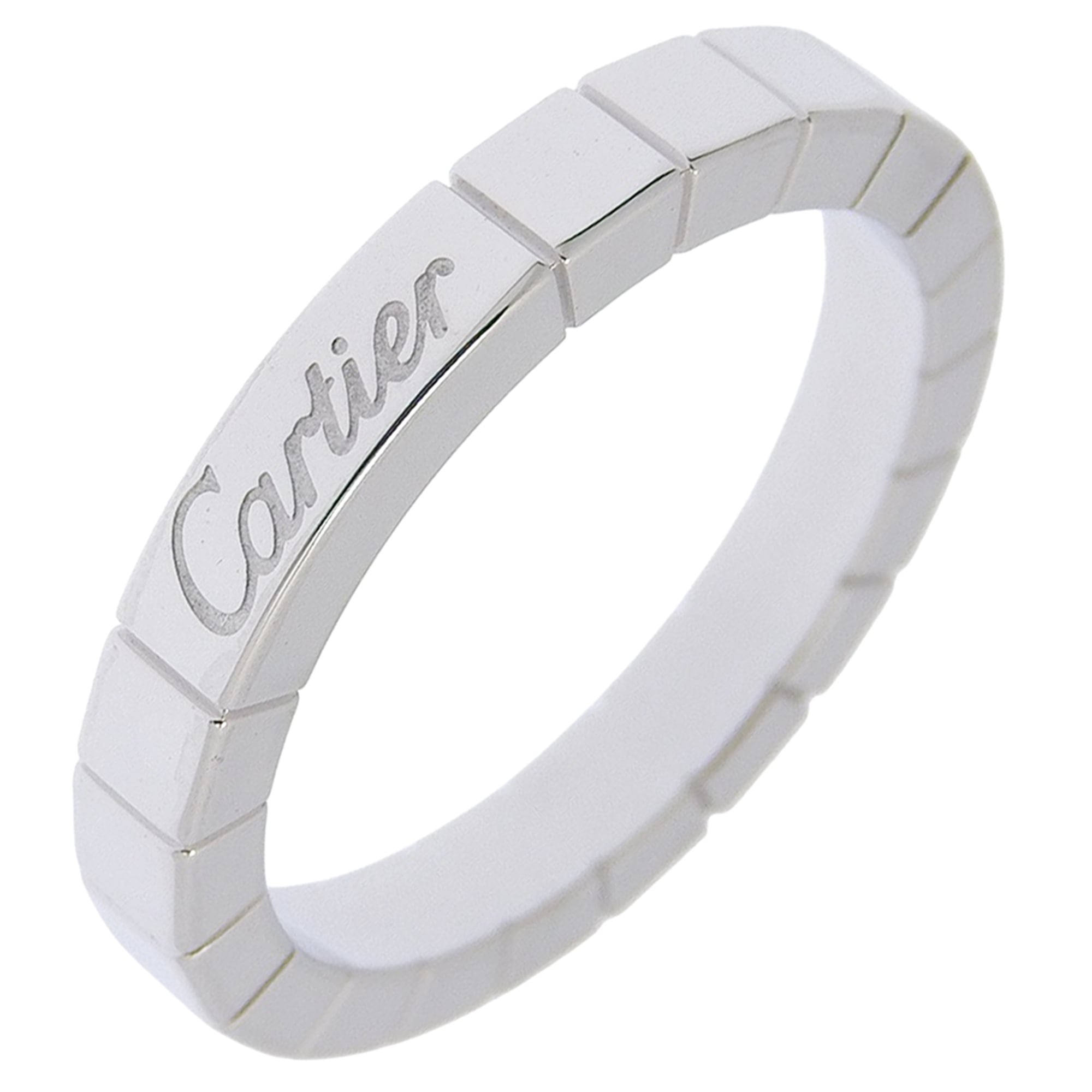 Cartier Lanieres ring, size 13, 18K white gold, approximately 6.5g, women\'s.