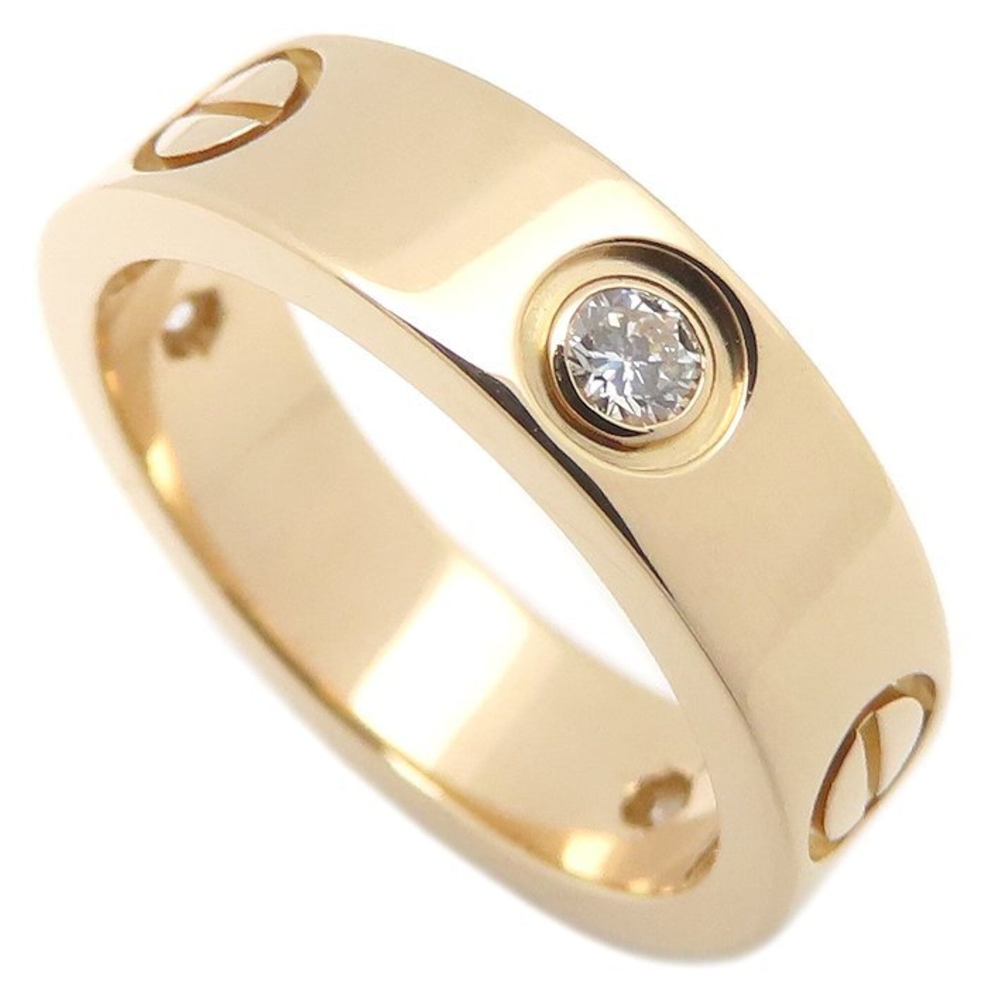 CARTIER Love Ring, Half Diamond 3P, Size 53, 18K Pink Gold, Item Number 295903