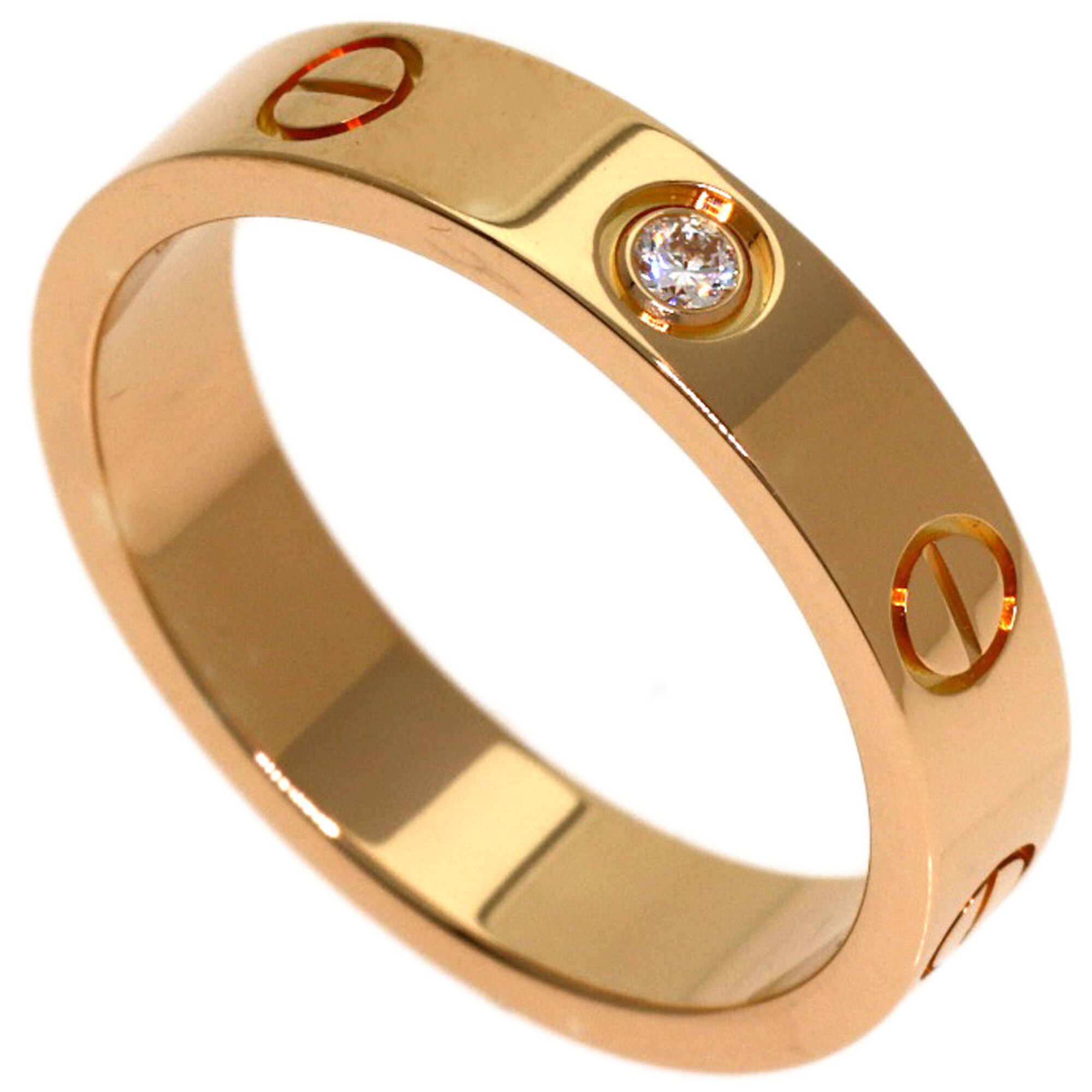 Cartier Love Ring, 1P Diamond, Size #50, 18K Pink Gold, Women\'s CARTIER