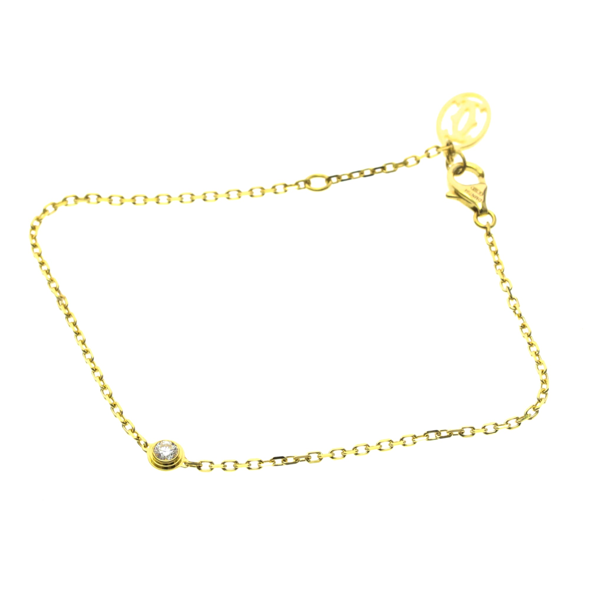 Cartier Damour Bracelet SM Yellow Gold (18K) Diamond Charm Bracelet Gold