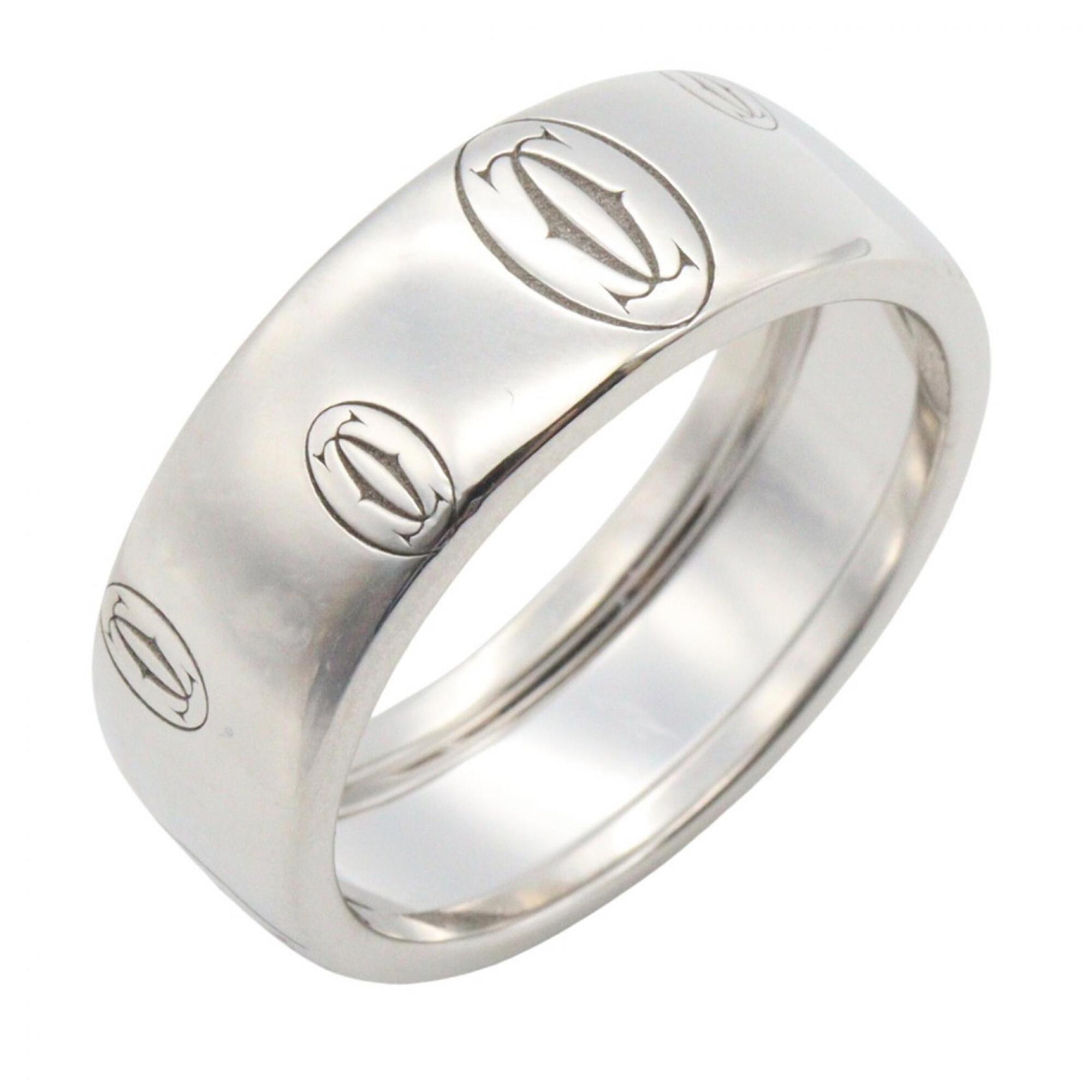 Cartier Happy Birthday Ring, 18K White Gold (18KWG), Silver Tone, for Men and Women.
