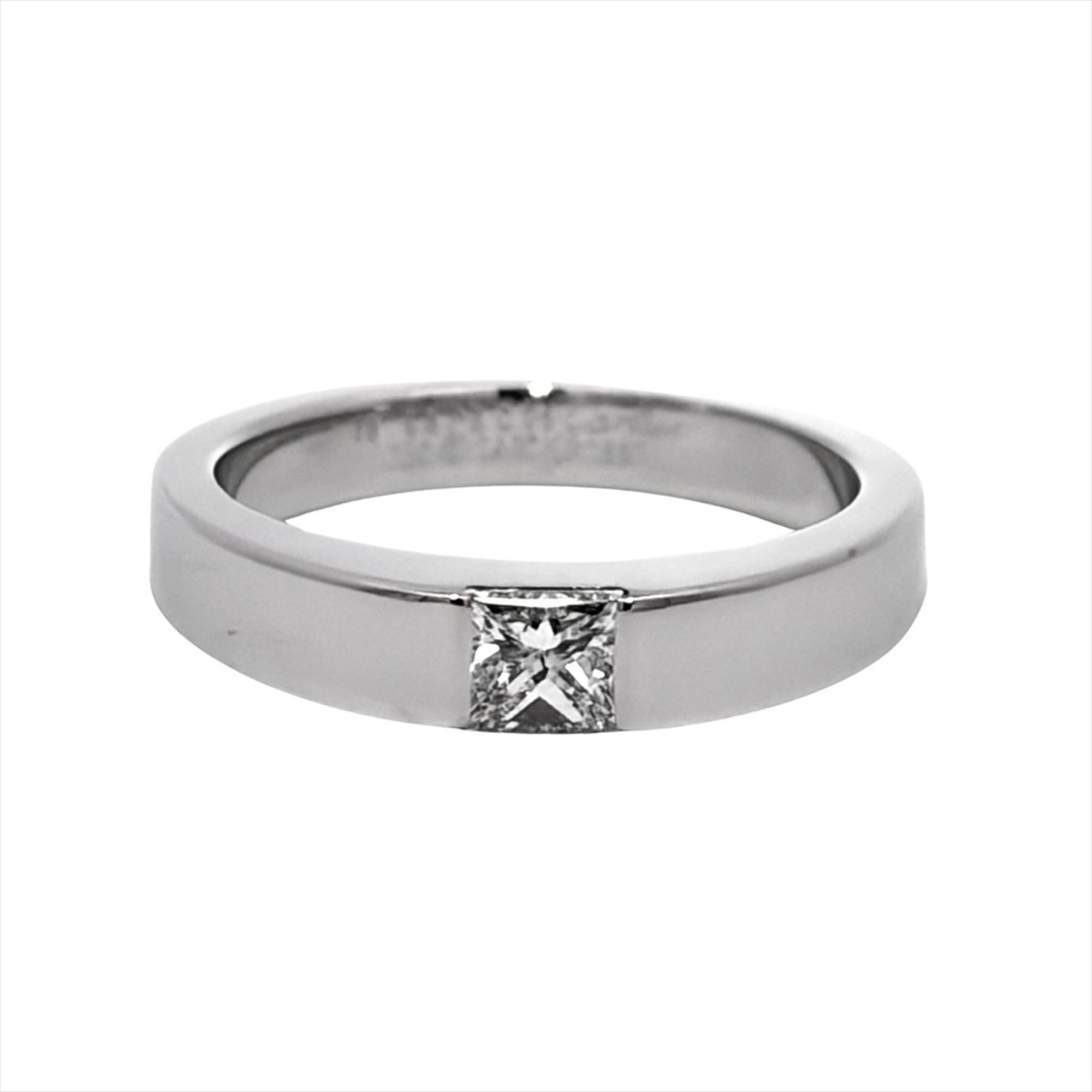 Cartier Tank Ring, Diamond 0.25ct, Size 48, 18K White Gold, 5.0g, Women\'s Ring