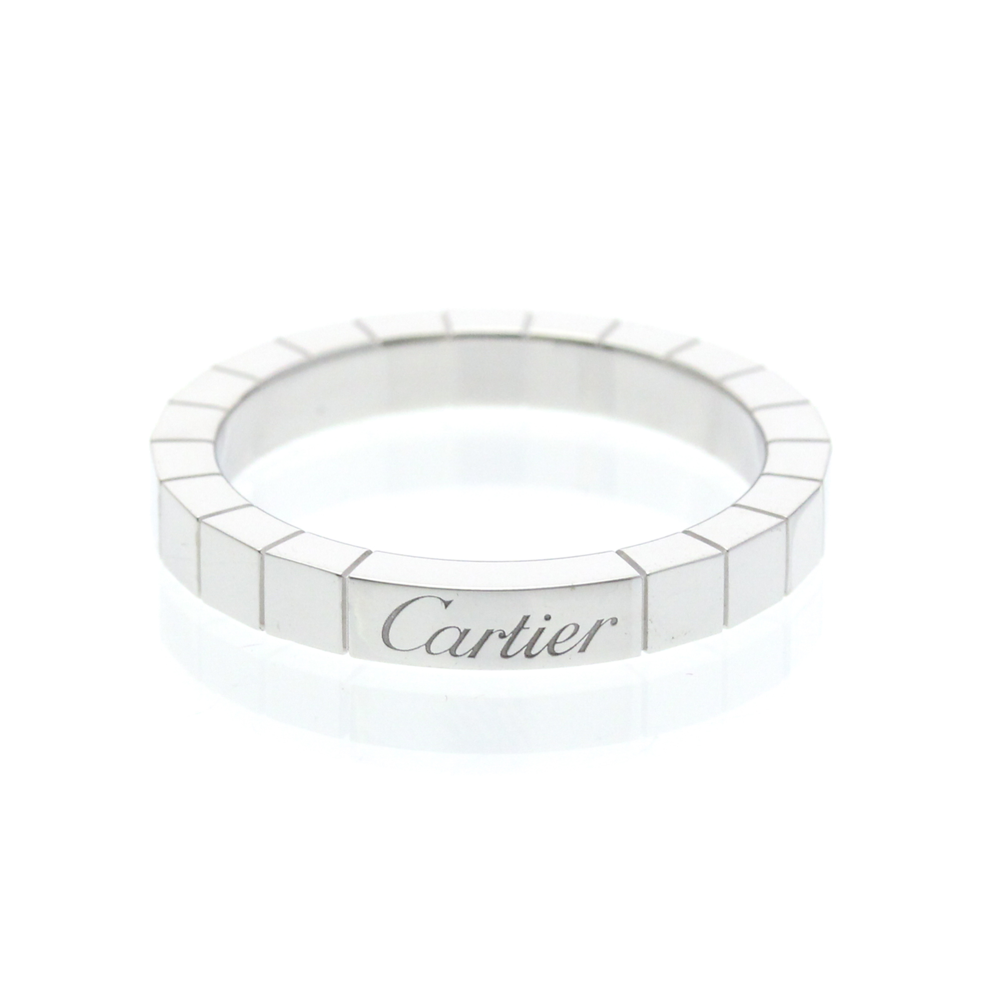 Cartier Lanieres White Gold (18K) Fashion No Stone Band Ring Silver