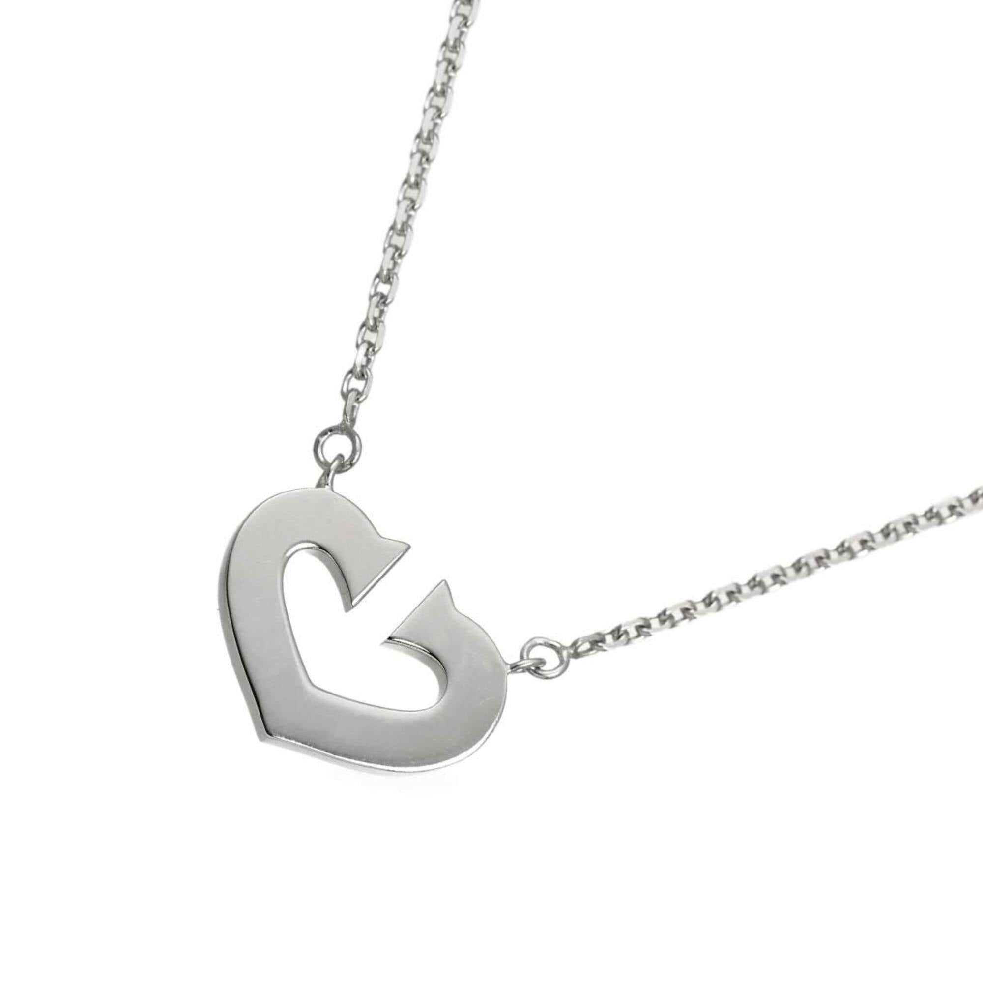 Cartier C Heart Necklace, 40cm, 18K WG (White Gold 750)