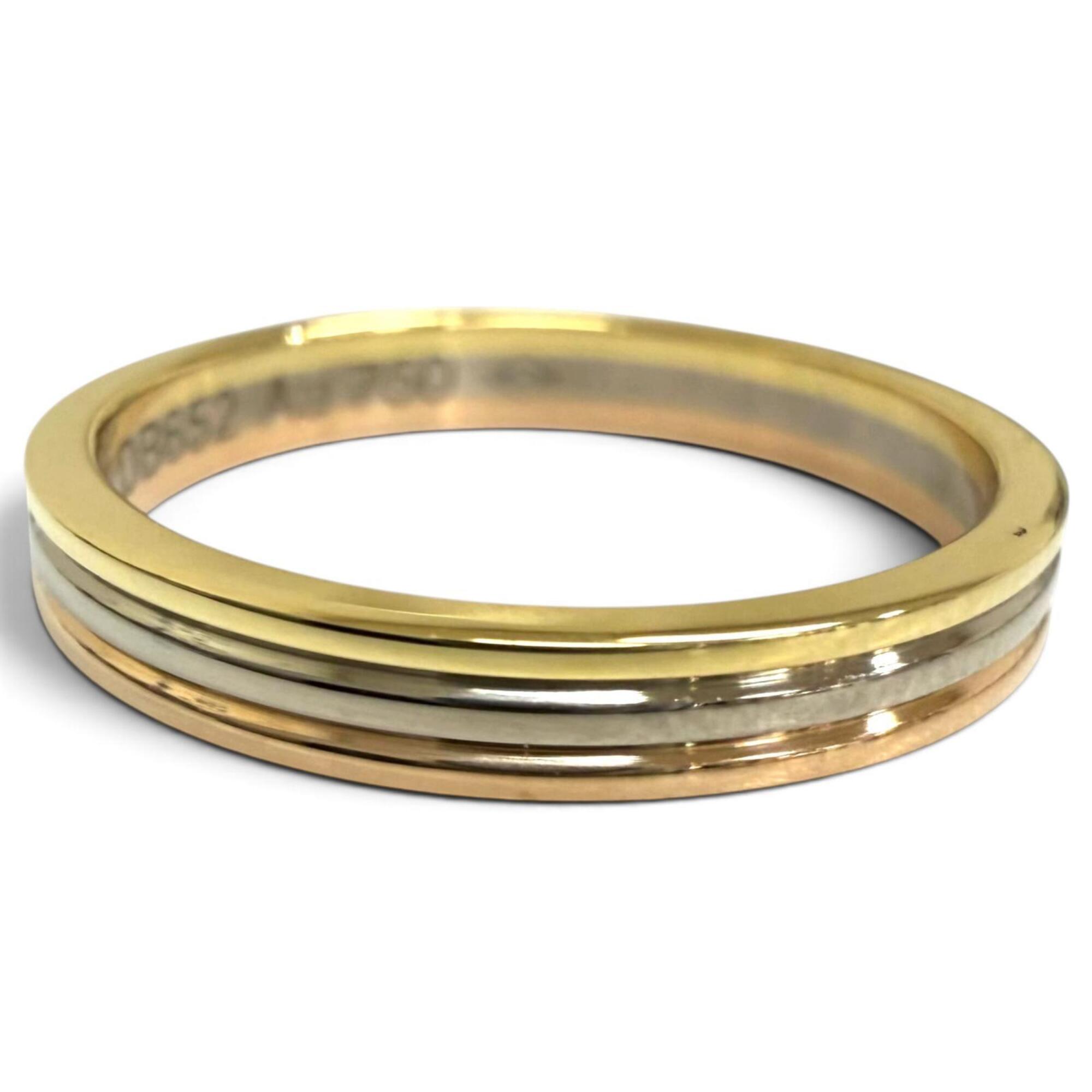 Cartier Vend™me Louis Wedding Ring AU750 LDB652, Yellow Gold, White Pink Size 48 (Weight 2.4g), Wome