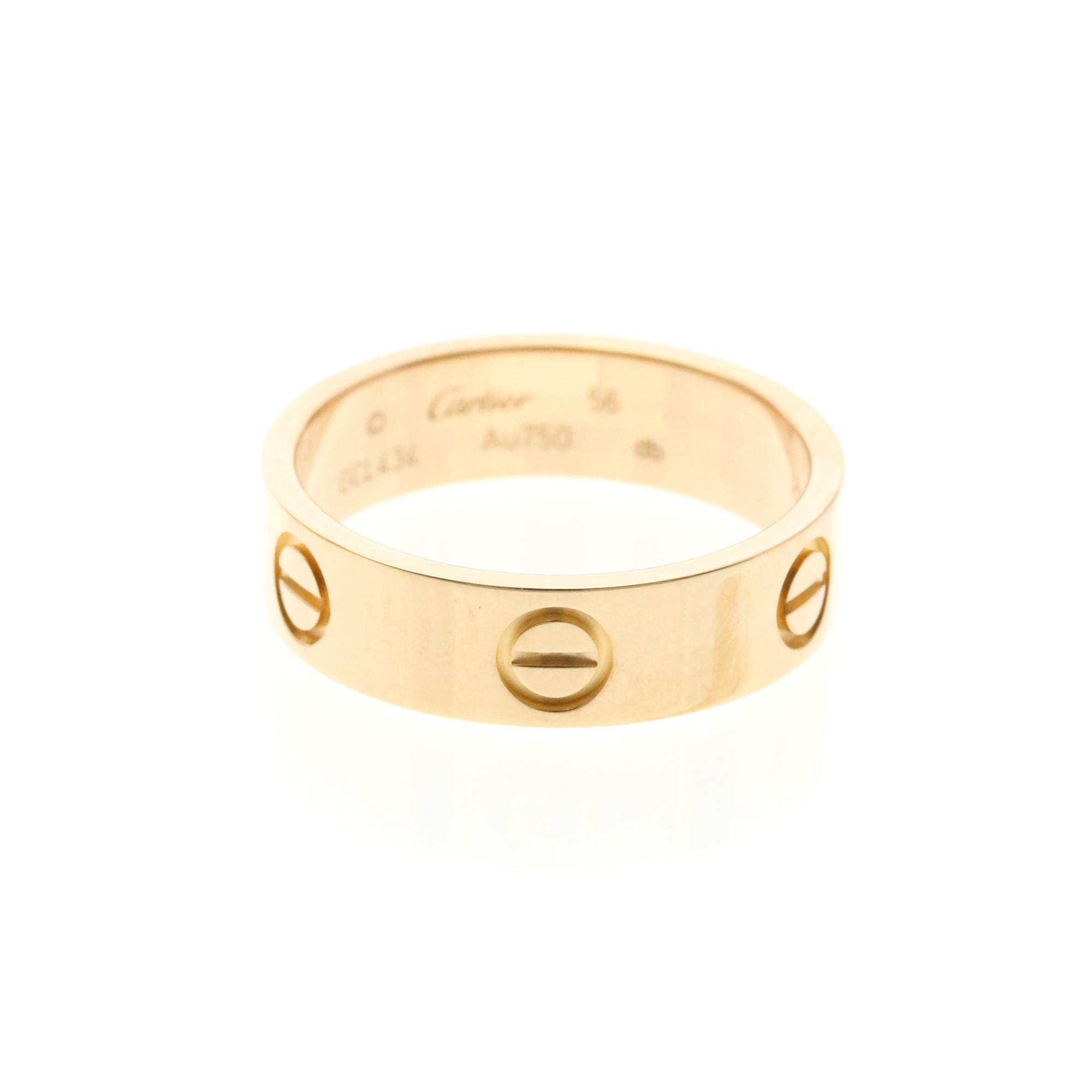 Cartier Love Pink Gold (18K) Fashion No Stone Band Ring Pink Gold
