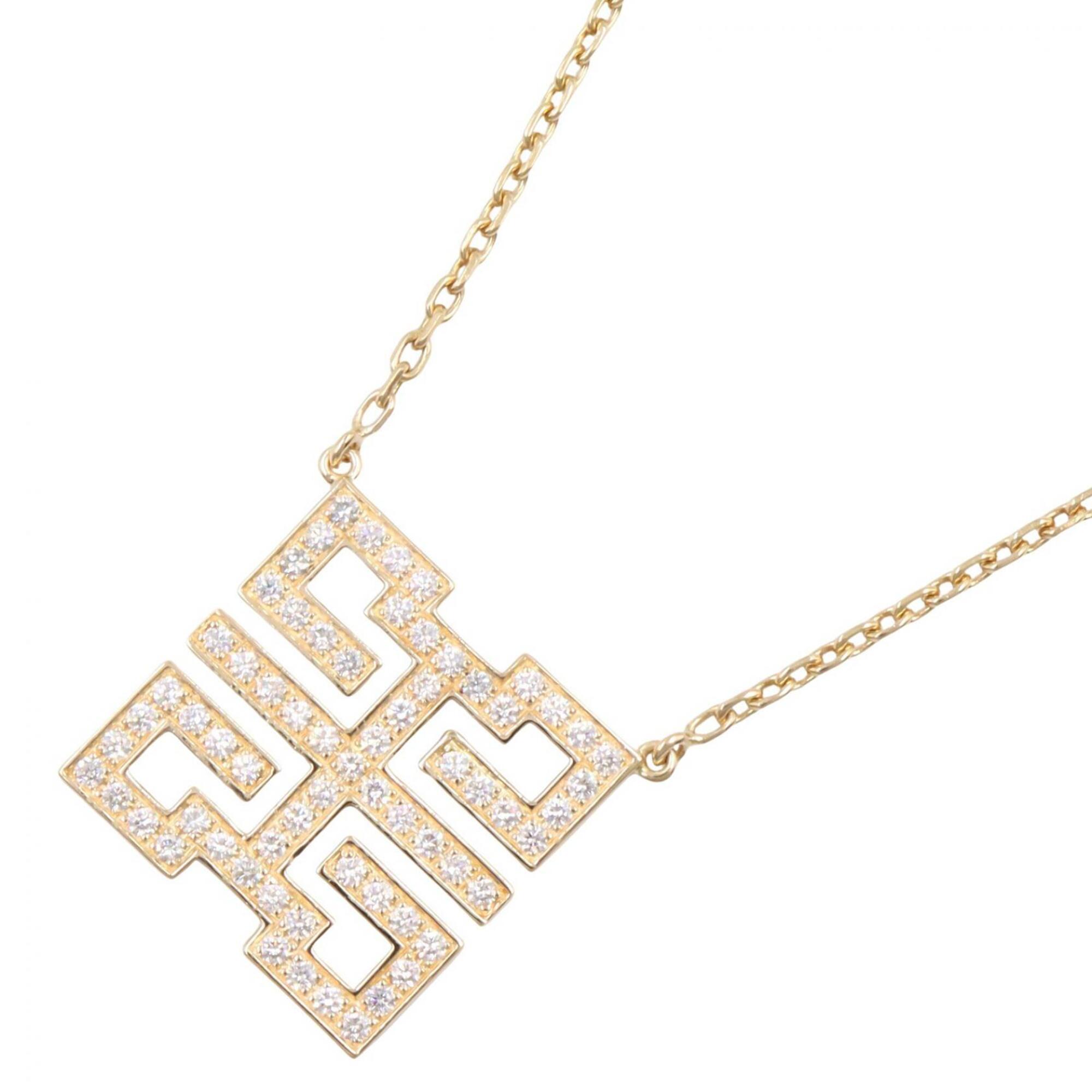 Cartier Dragon Mini Wish Knot Diamond Necklace, 18K (Yellow Gold), Diamond, Women\'s, Gold Tone, Cle
