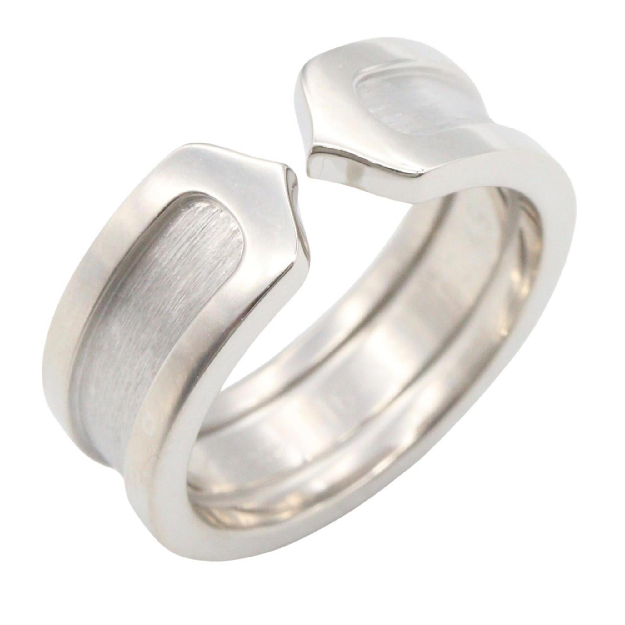 Cartier C2 Ring, 18K White Gold (18KWG), Silver Tone, for Men and Women.
