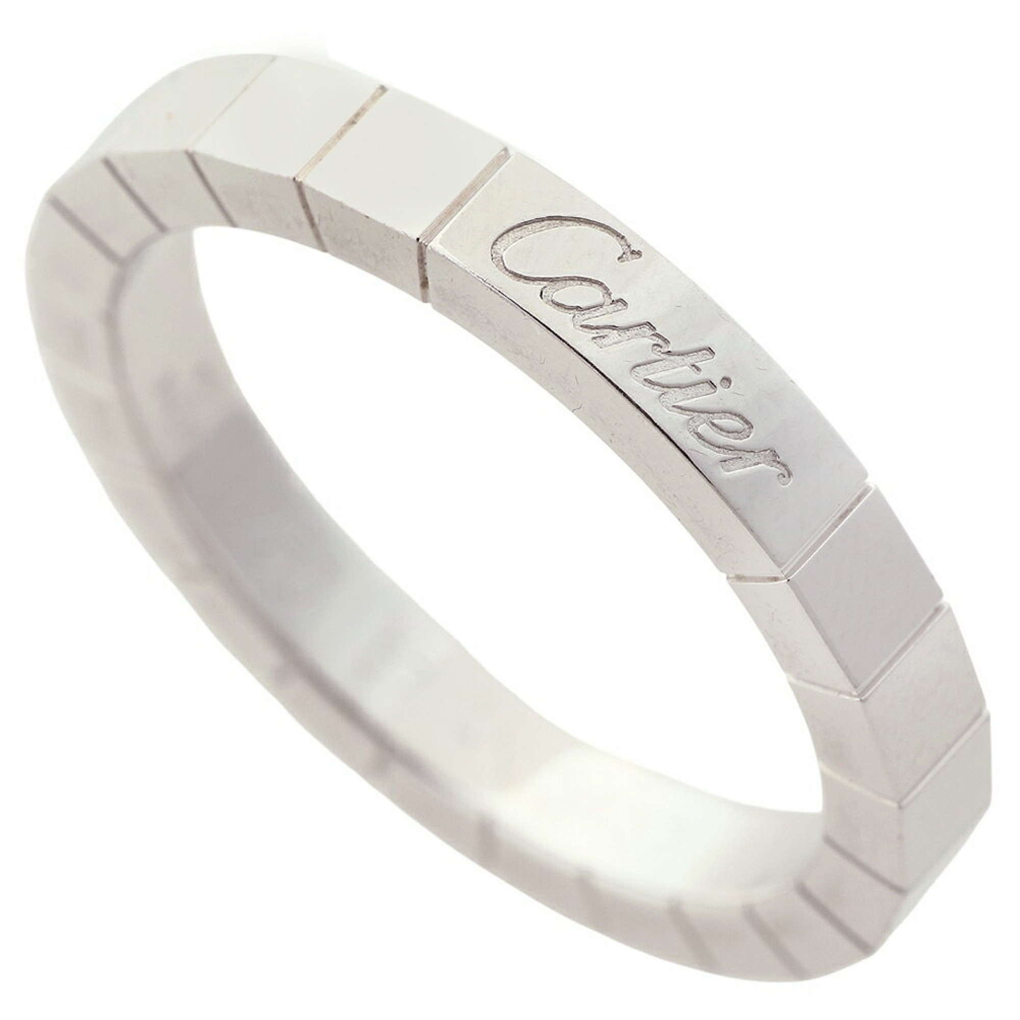 Cartier Lanieres Ring, approximately 6.9g, 18K White Gold, Size #57 (approximately US size 17).