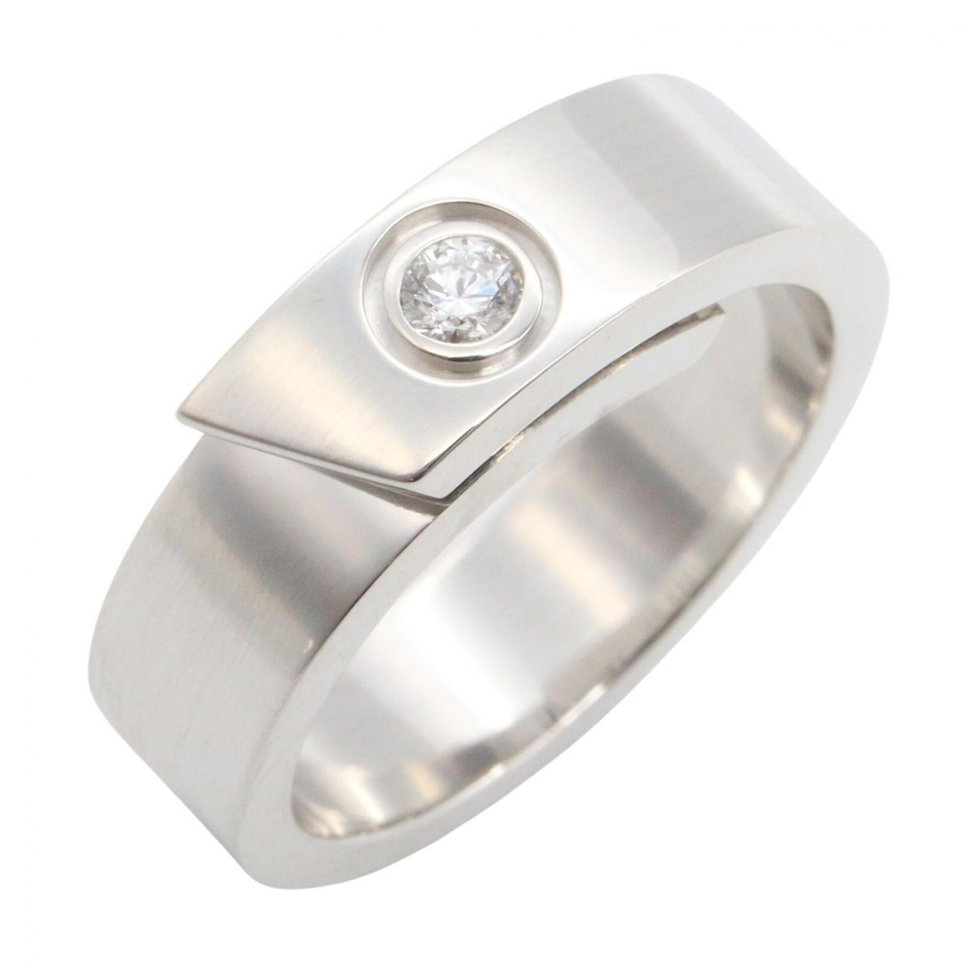 Cartier Anniversary Ring 1PD - 18KWG (White Gold) Diamond Women\'s Silver/Clear Tone