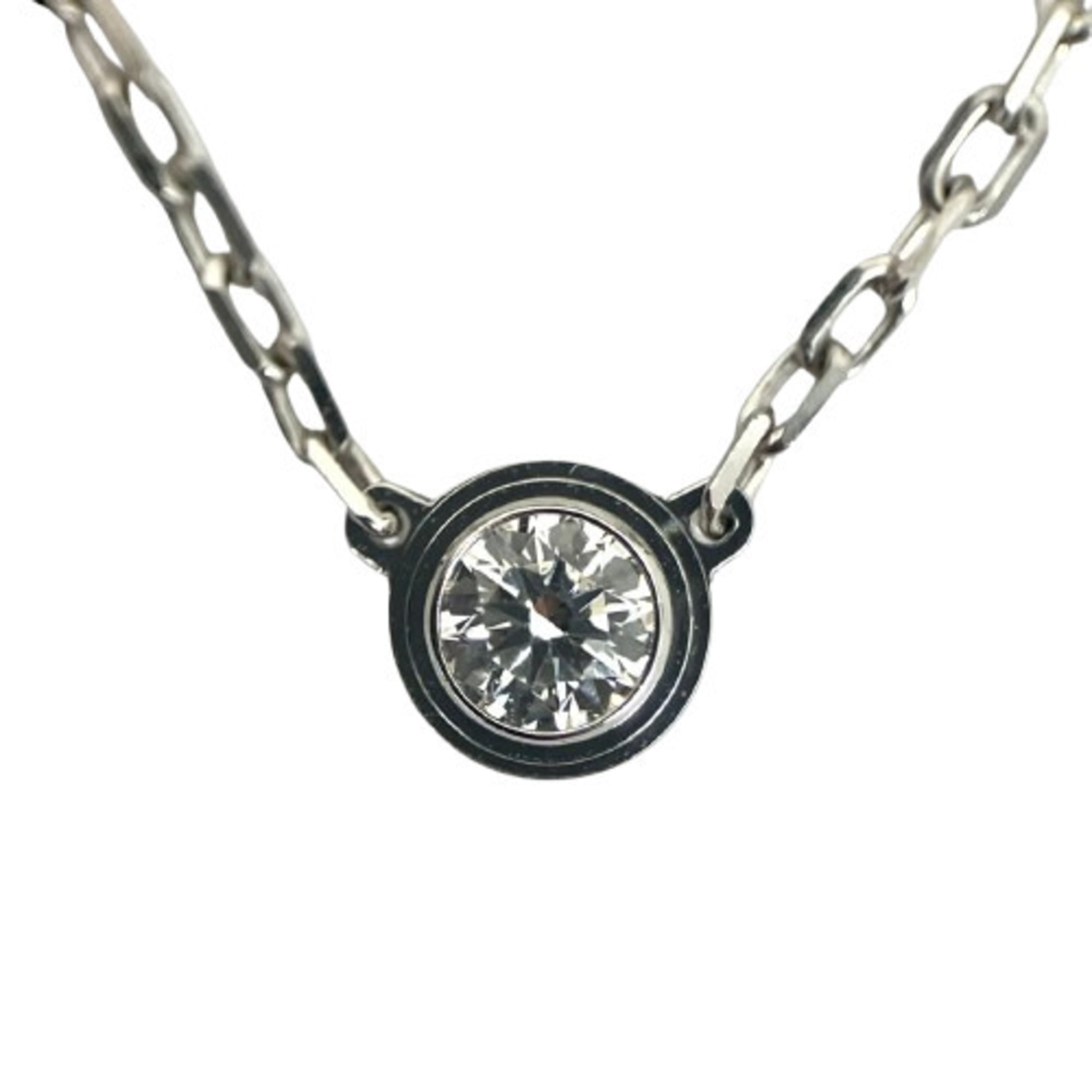 Cartier Damour Necklace, Diamond, 750 Gold, 18K White 40cm