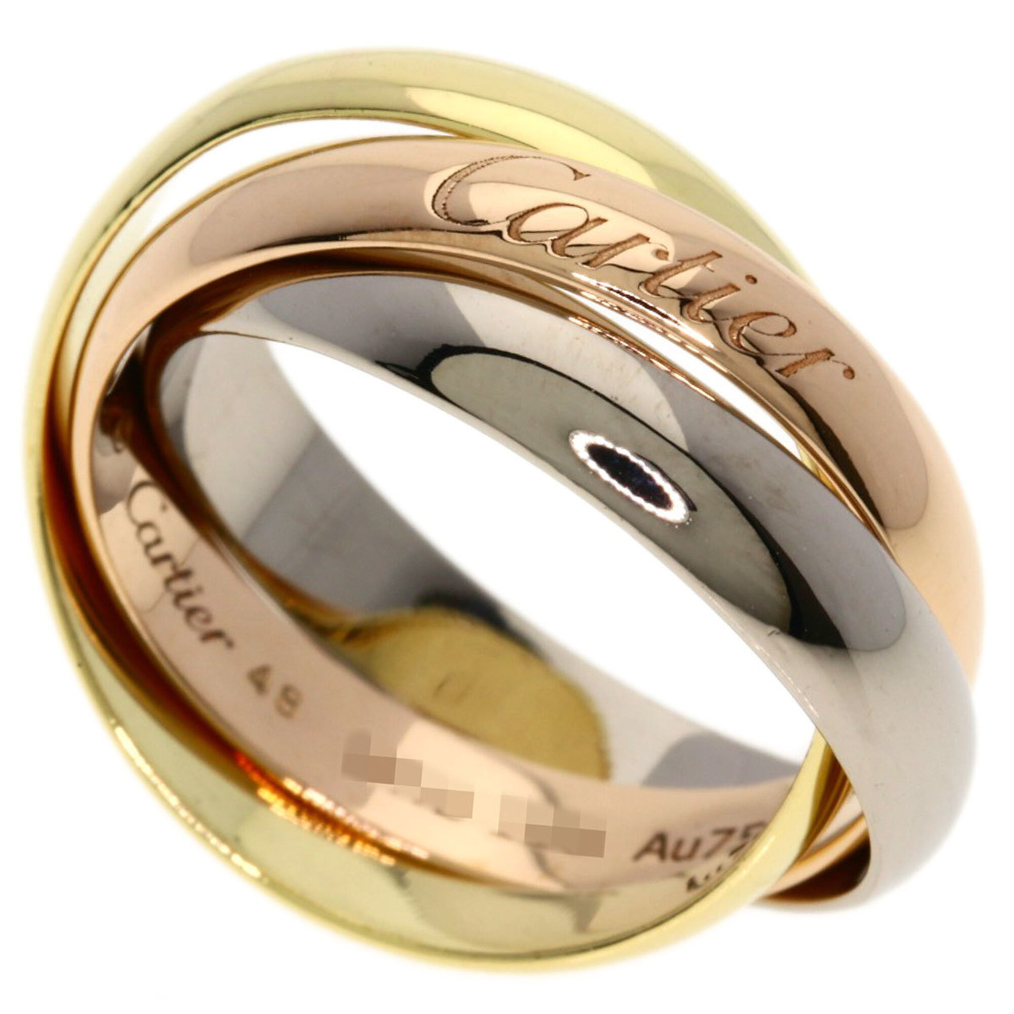 Cartier Trinity Classic Current Model #48 Ring - 18K Yellow Gold/18K Pink White Gold Women\'s CARTIE