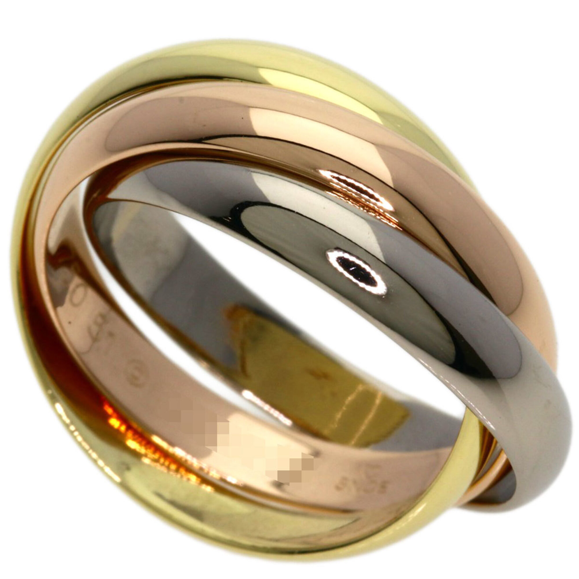 Cartier Trinity #51 Ring, 18K Yellow Gold/18KWG, Women\'s, CARTIER