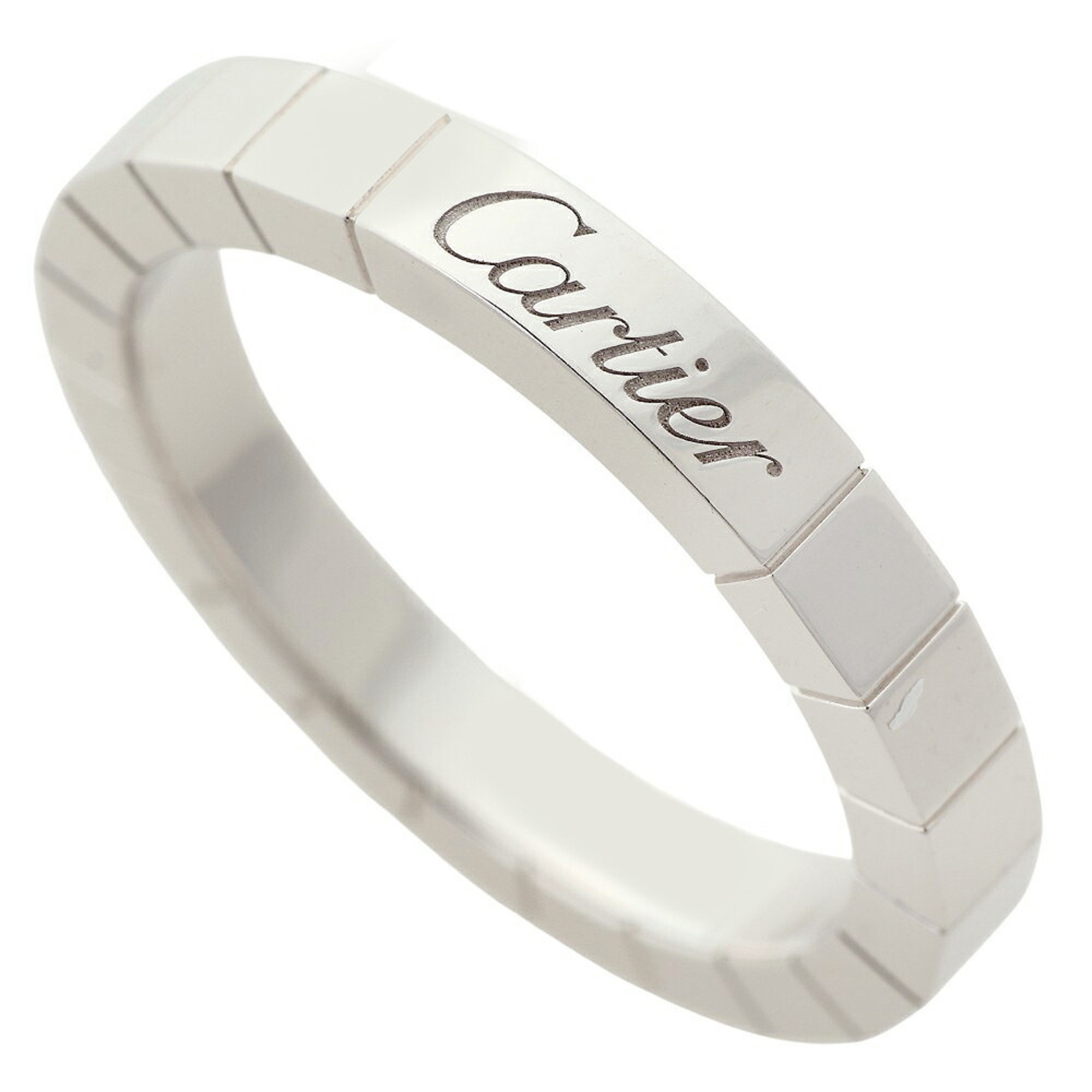 Cartier Lanieres Ring, approximately 6.5g, 18K White Gold, Size #54 (approximately US size 14).
