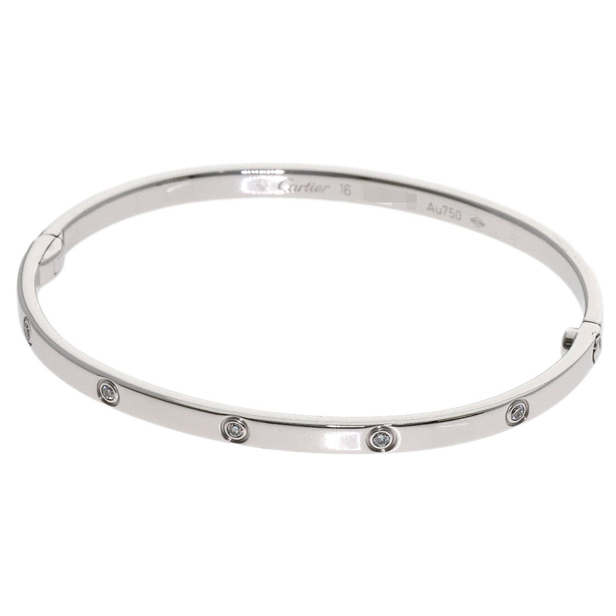 Cartier Love Bracelet SM Full Diamond #16 (Driver not included) 18K White Gold Women\'s CARTIER