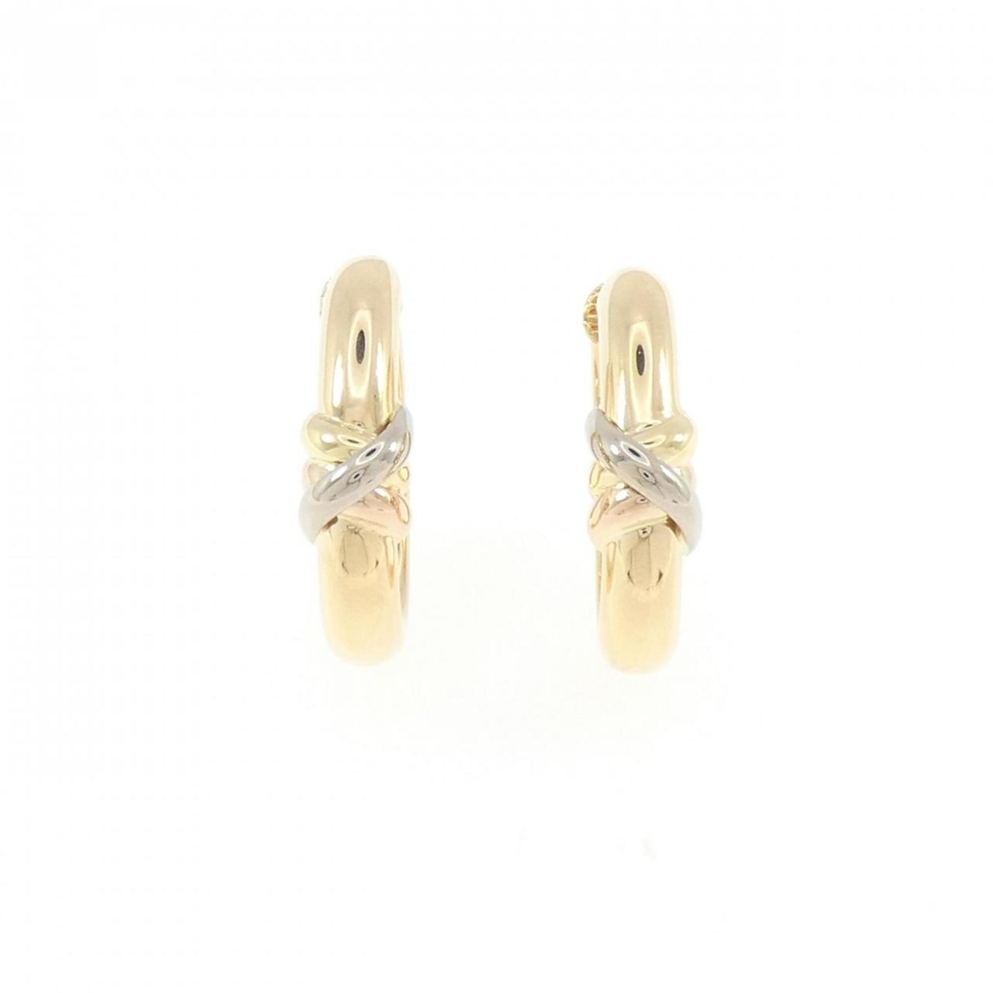 Cartier Three Gold Thread Earrings