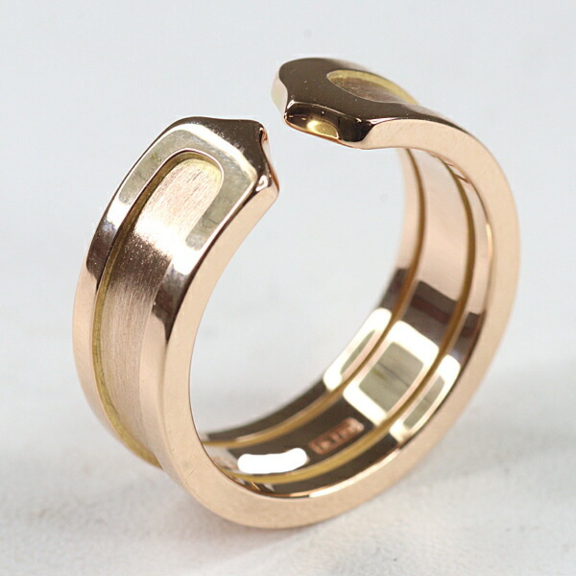 Cartier C2 Ring, C de Collection, 750 18K Pink Gold, Size #49 (US 9), Refinished.